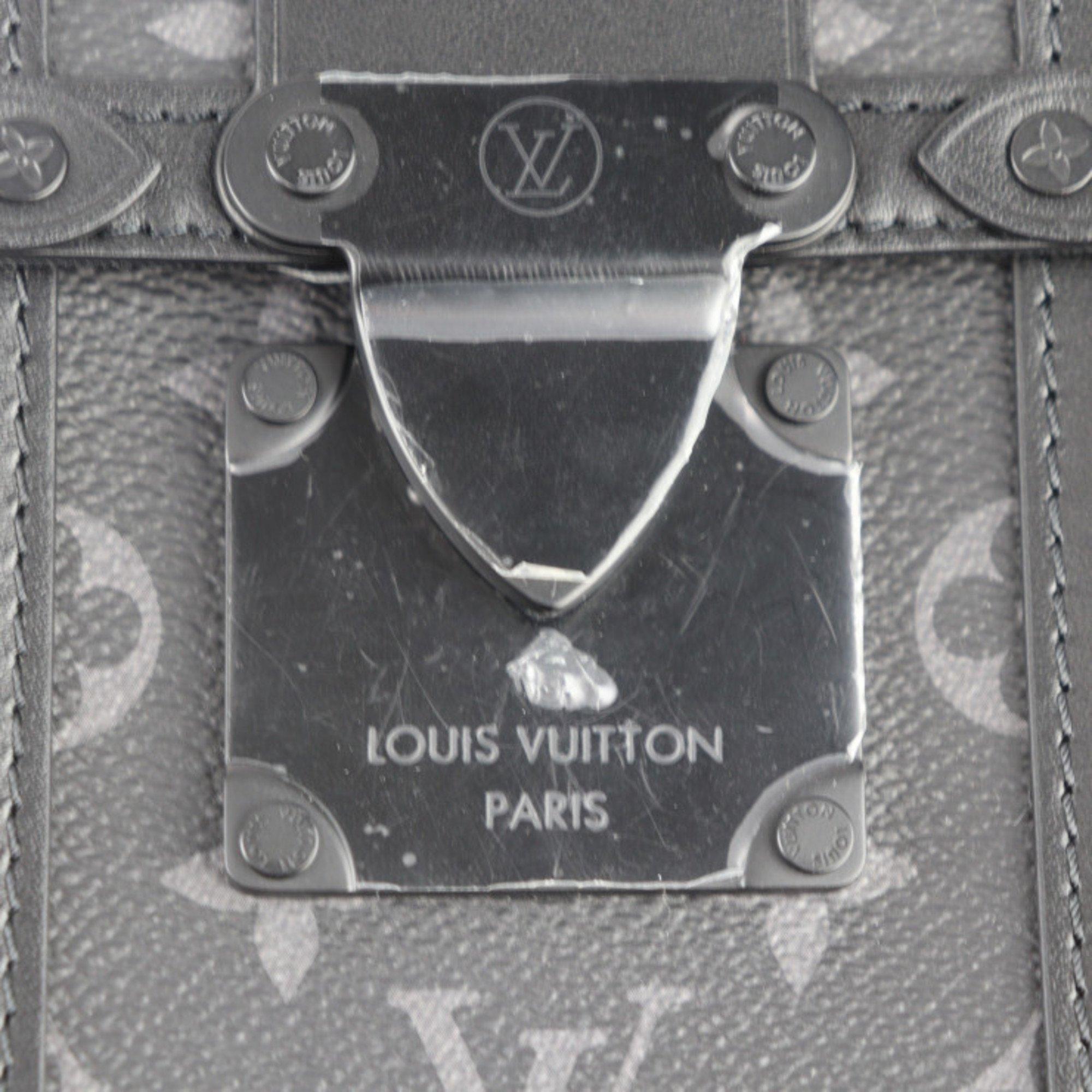 Louis Vuitton Black Monogram Eclipse Leather Vertical Trunk Wearable Wallet Shoulder Bag 
