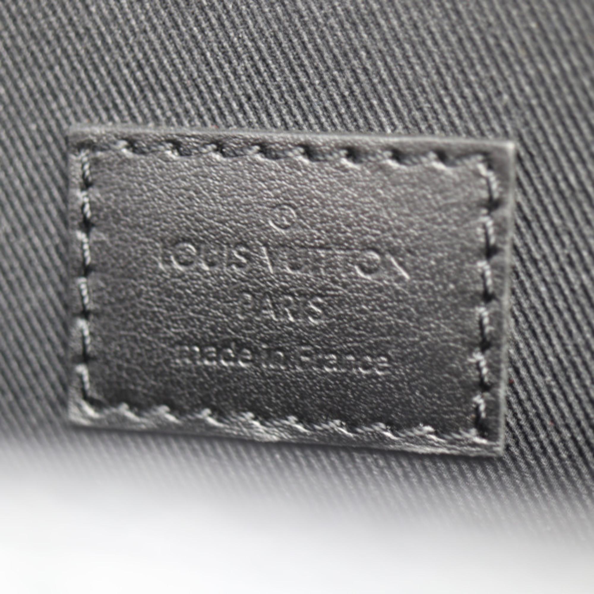 Louis Vuitton Black Monogram Eclipse Leather Vertical Trunk Wearable Wallet Shoulder Bag 