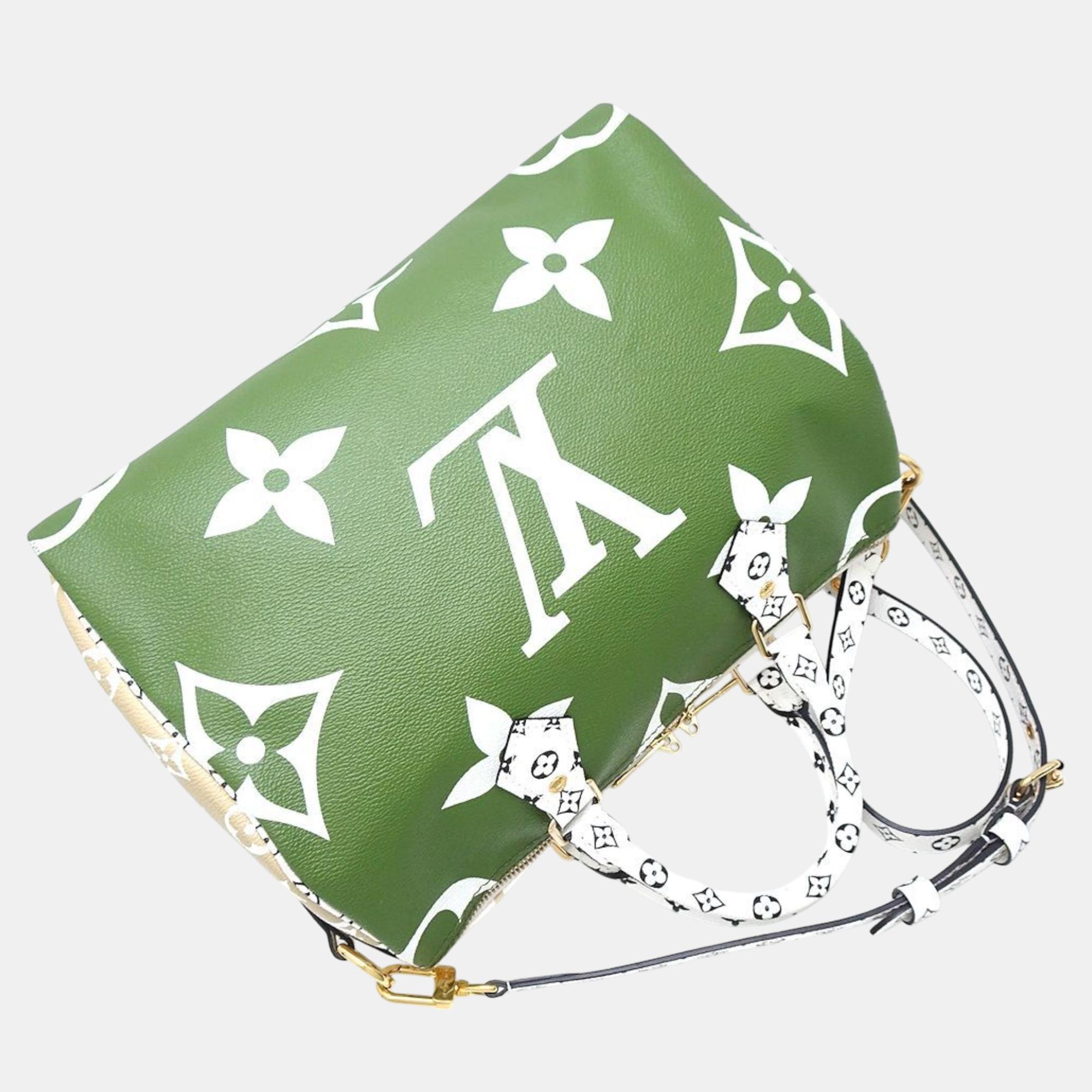 Louis Vuitton Green Monogram Giant Canvas Speedy Bandouliere 30 Top Handle Bag 