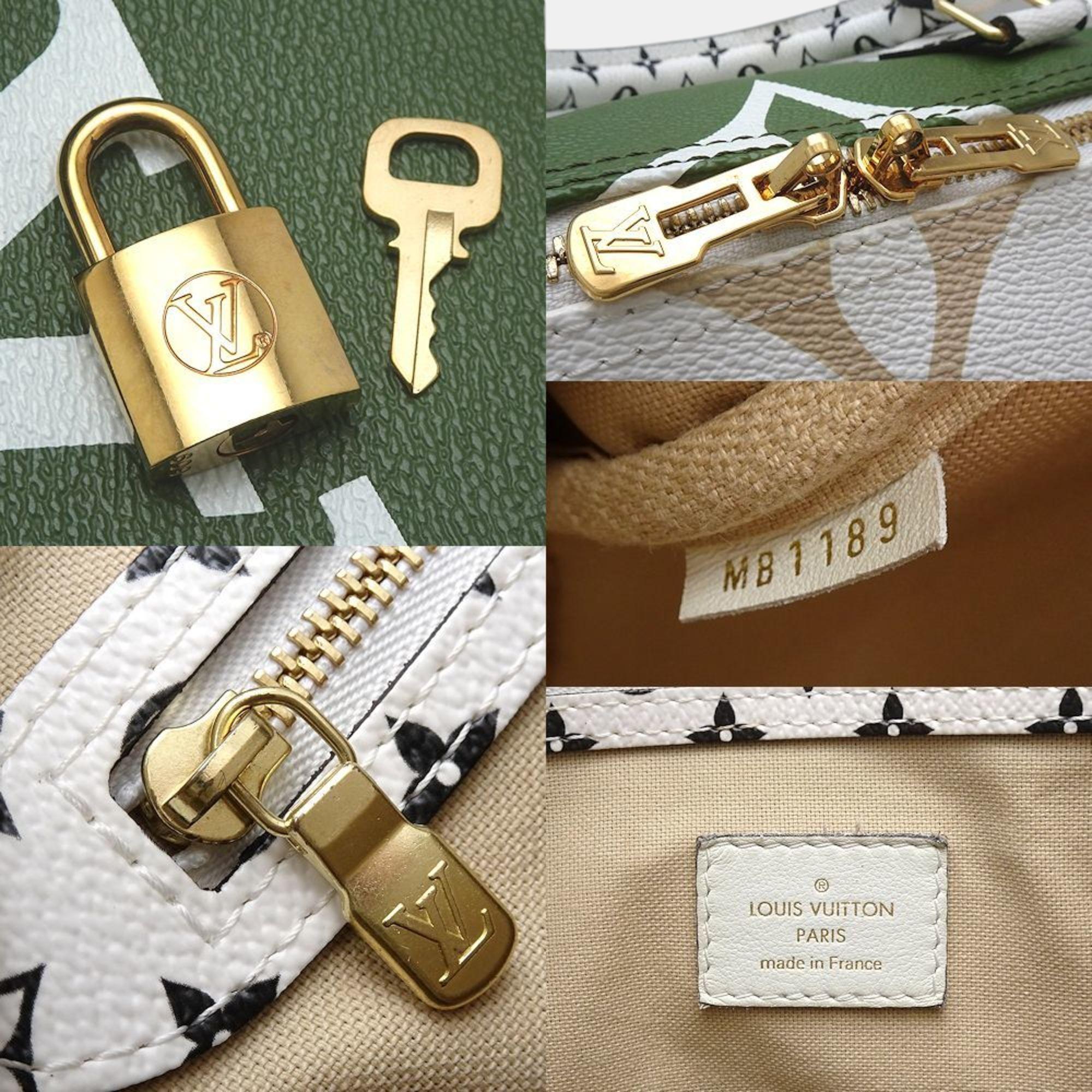 Louis Vuitton Green Monogram Giant Canvas Speedy Bandouliere 30 Top Handle Bag 