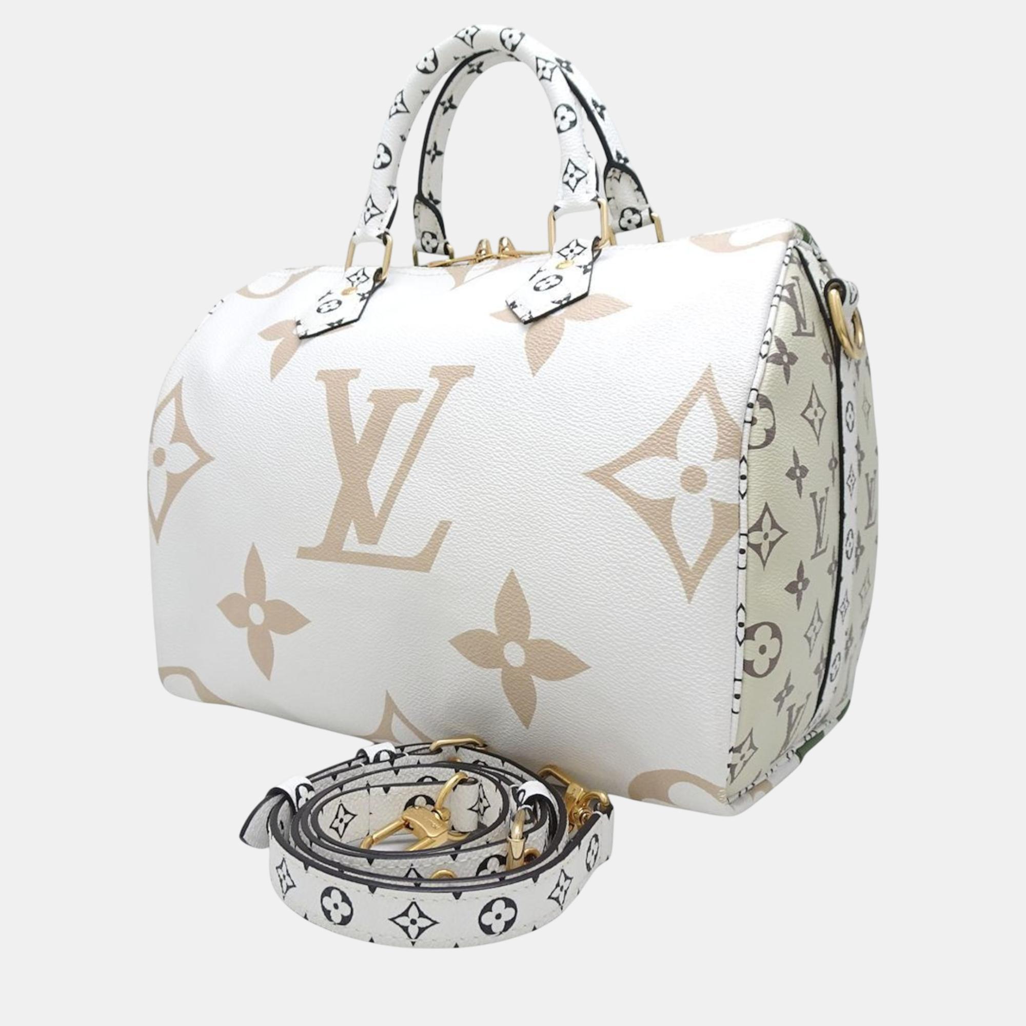 Louis Vuitton Green Monogram Giant Canvas Speedy Bandouliere 30 Top Handle Bag 