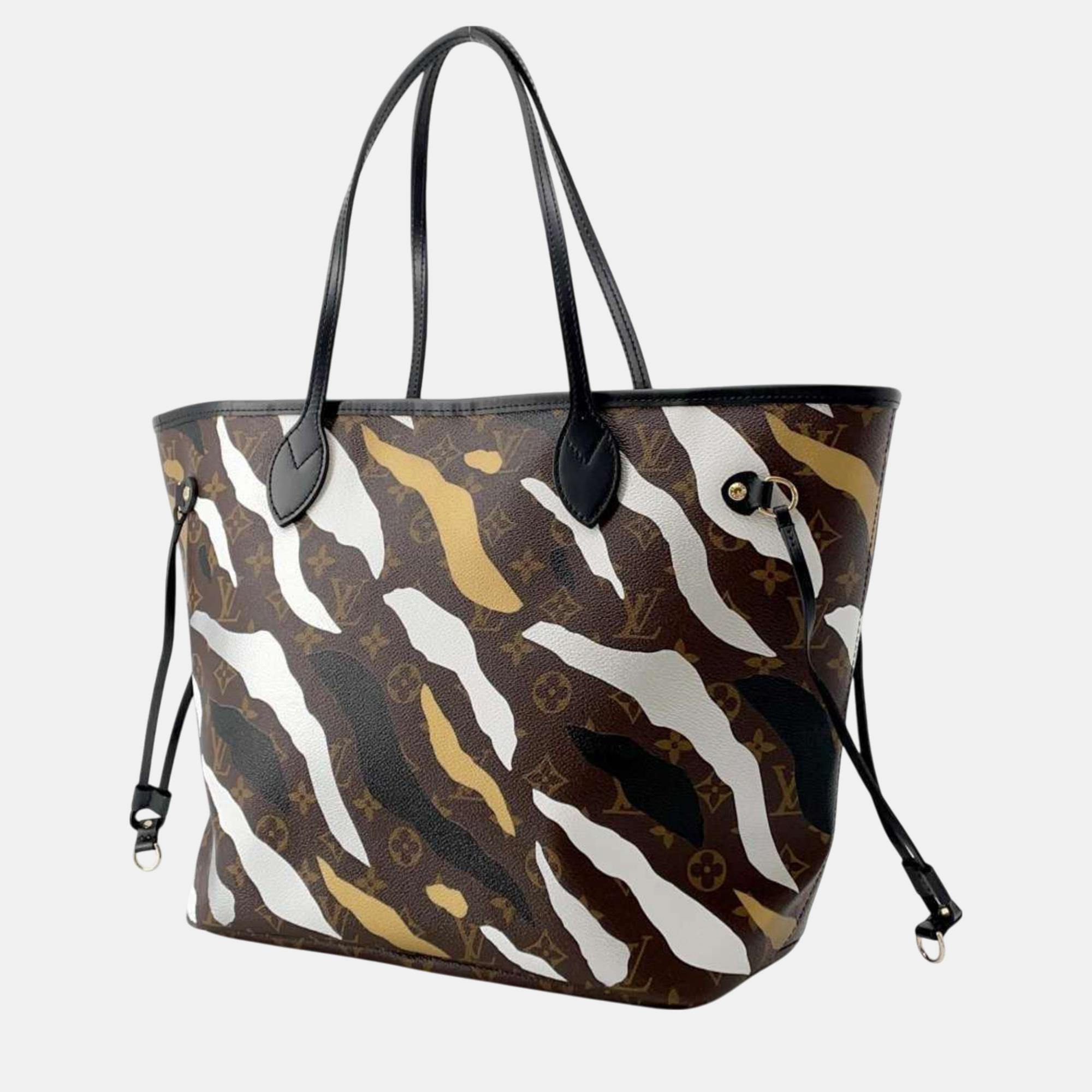 Louis Vuitton Brown Monogram Neverfull MM Tote Bag 