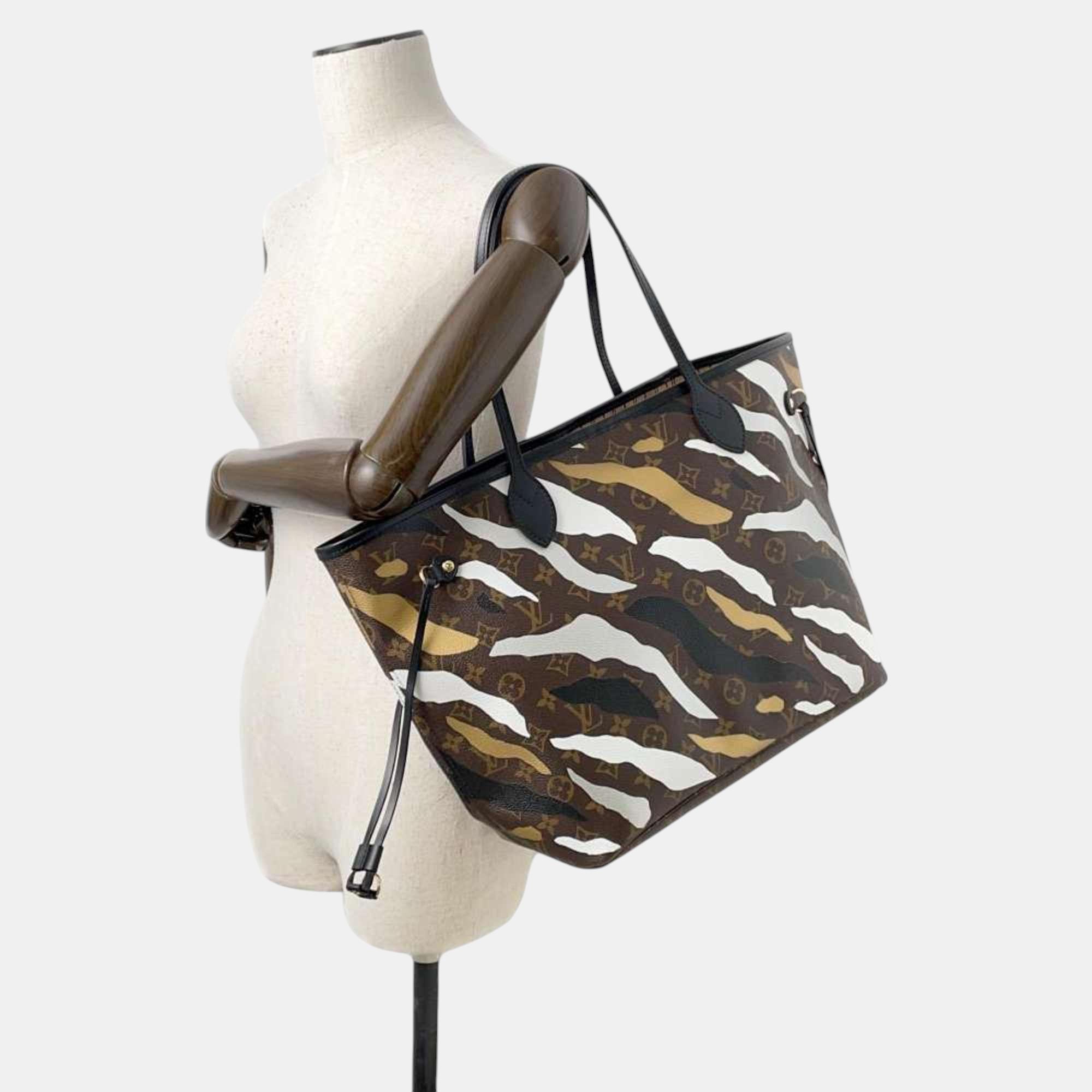 Louis Vuitton Brown Monogram Neverfull MM Tote Bag 
