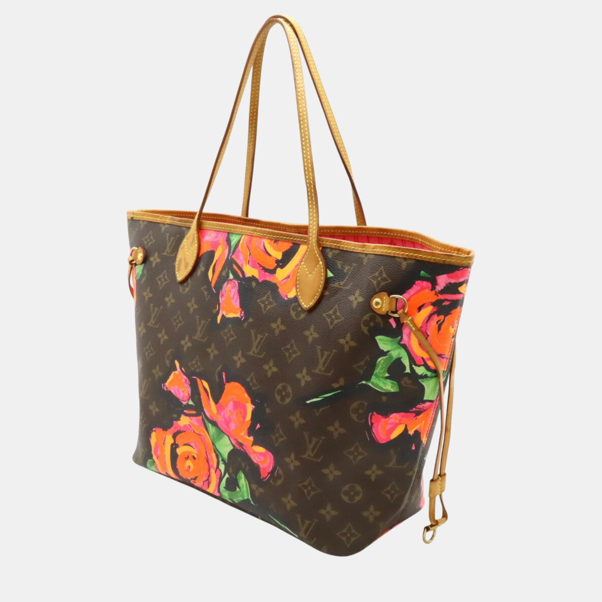 Louis Vuitton Rose Monogram Neverfull MM Tote Bag 