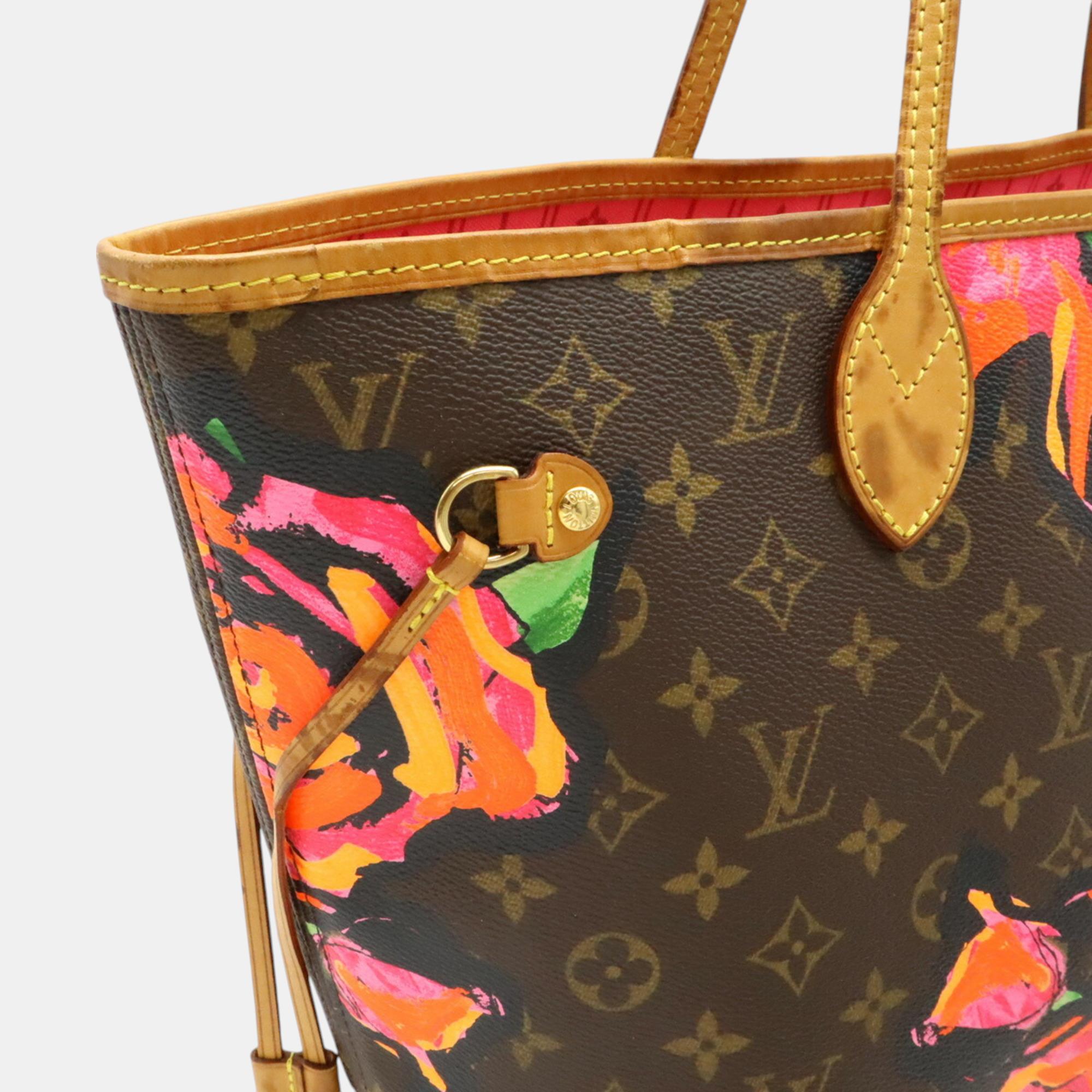 Louis Vuitton Rose Monogram Neverfull MM Tote Bag 