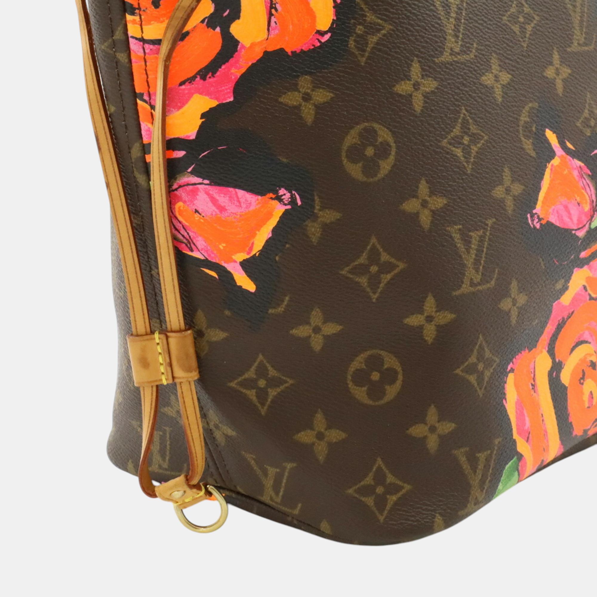 Louis Vuitton Rose Monogram Neverfull MM Tote Bag 