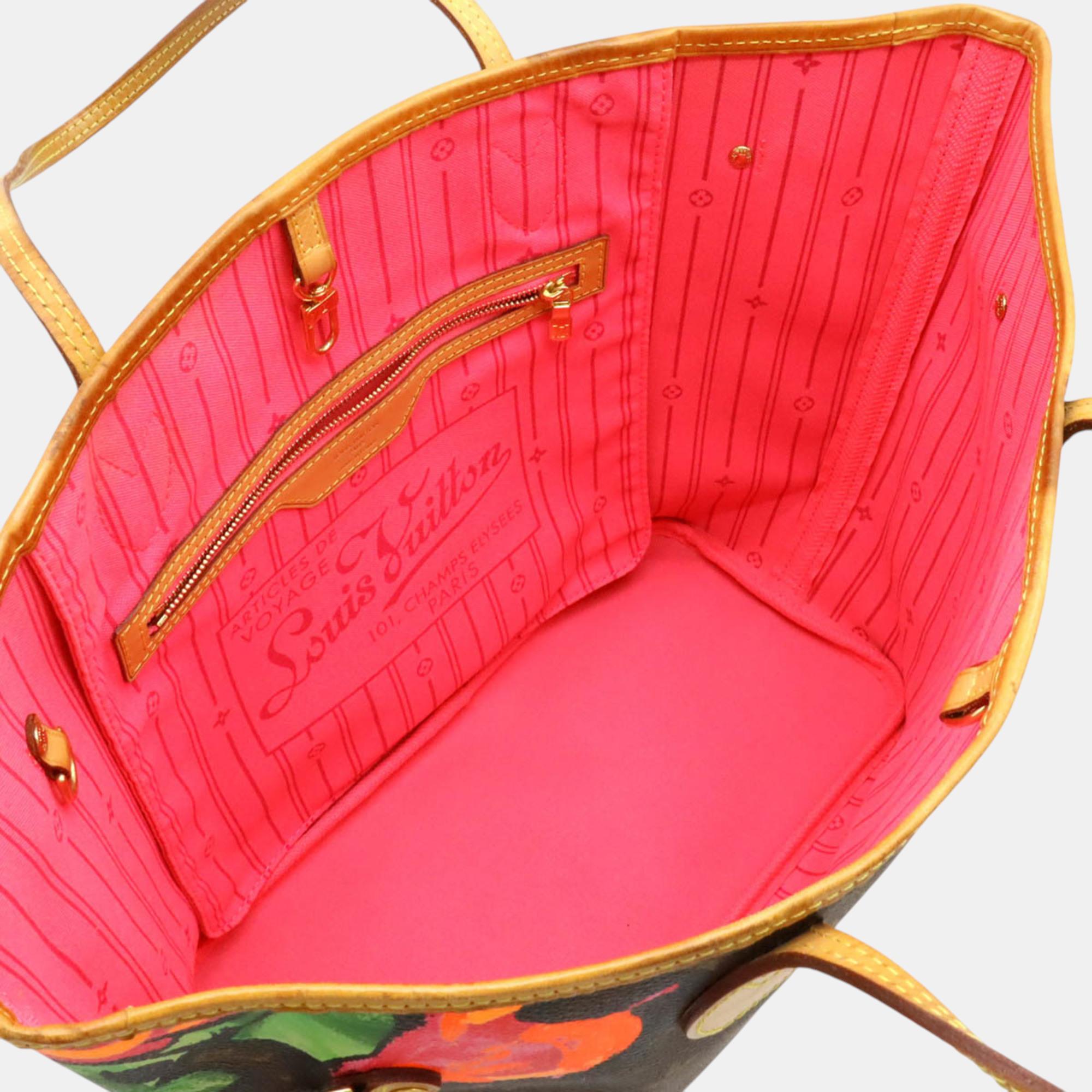Louis Vuitton Rose Monogram Neverfull MM Tote Bag 