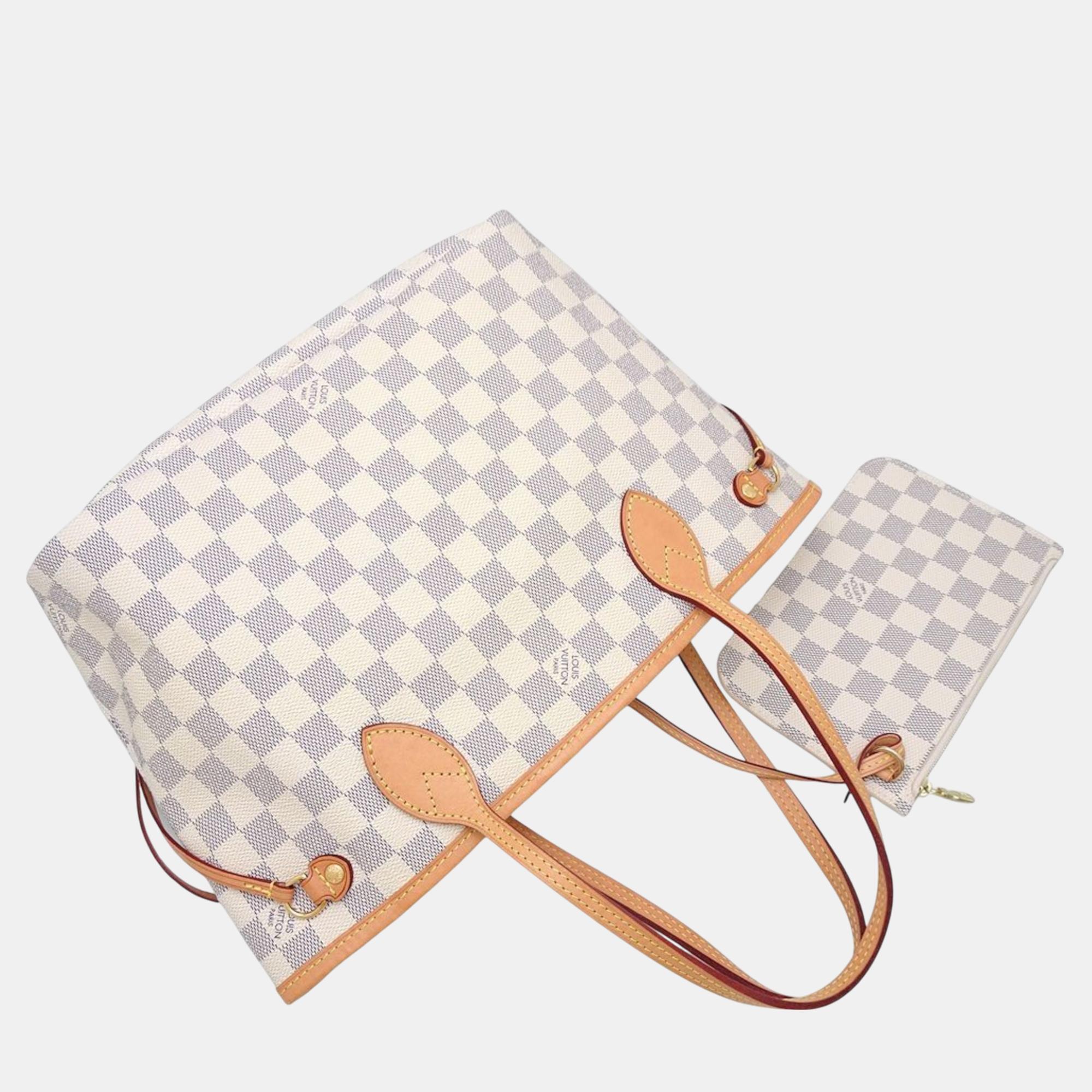 Louis Vuitton Damier Azur Neverfull PM Tote Bag 