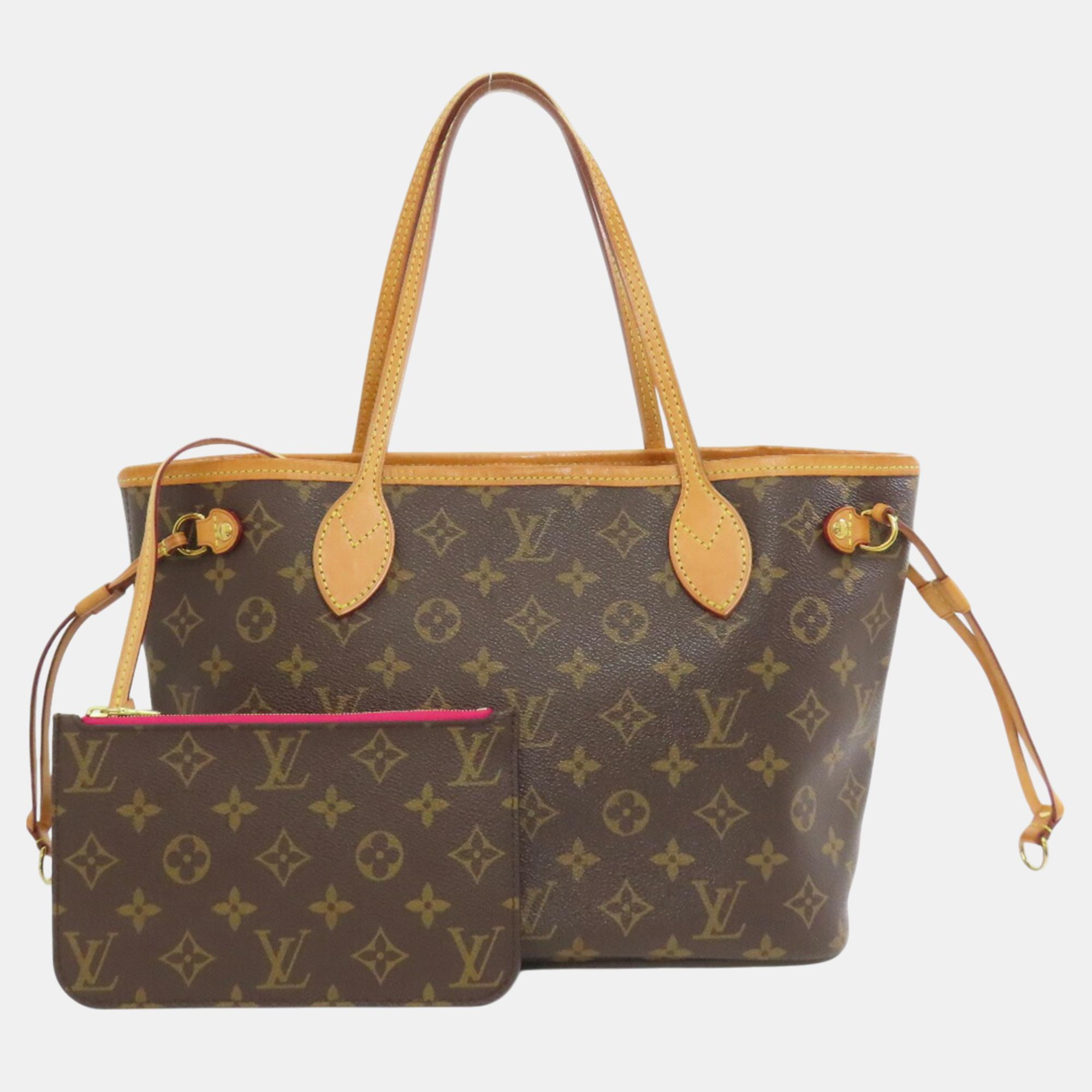 

Louis Vuitton Monogram Canvas Neverfull PM Tote Bag, Brown