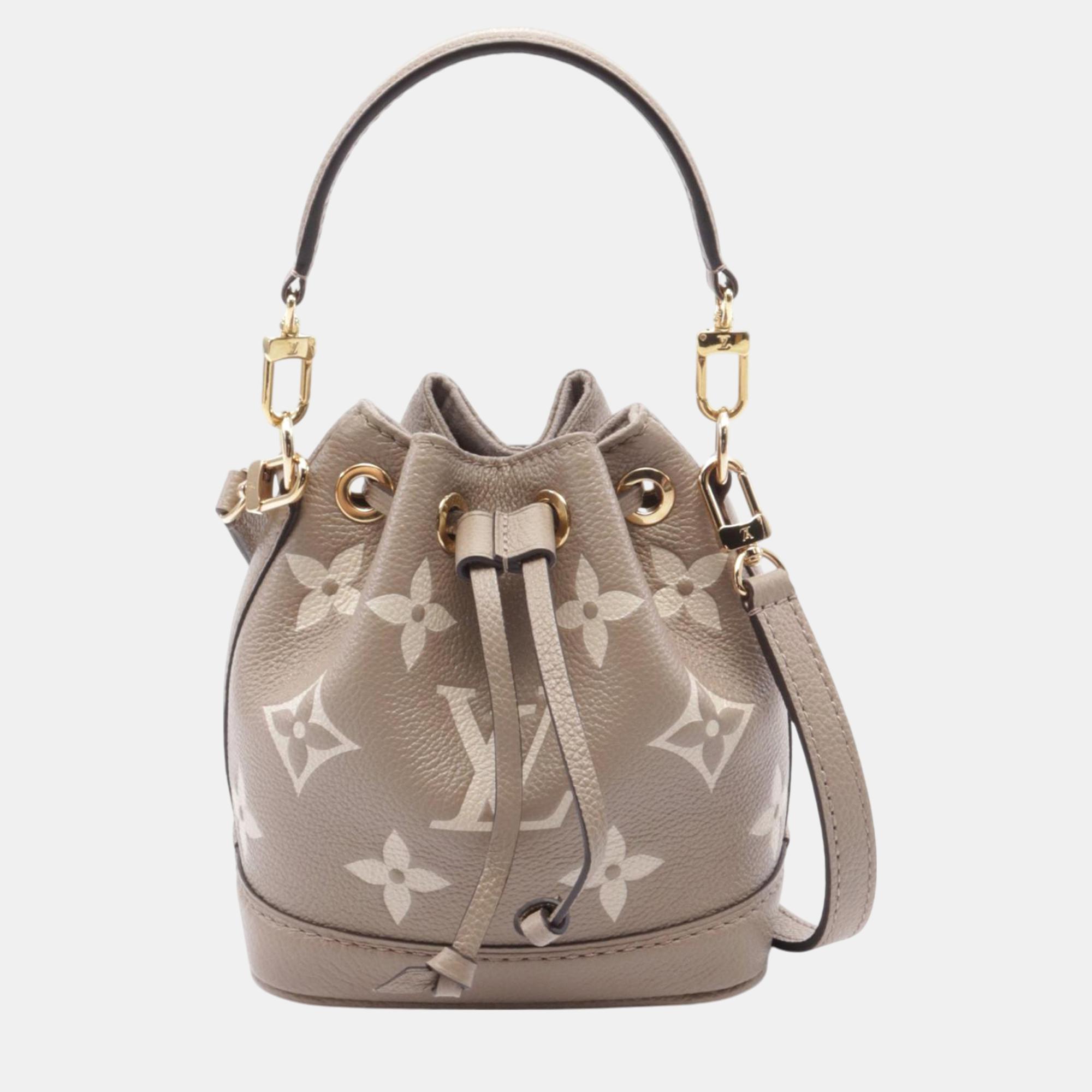 

Louis Vuitton Brown Bicolor Monogram Empreinte Nano Noe Bag