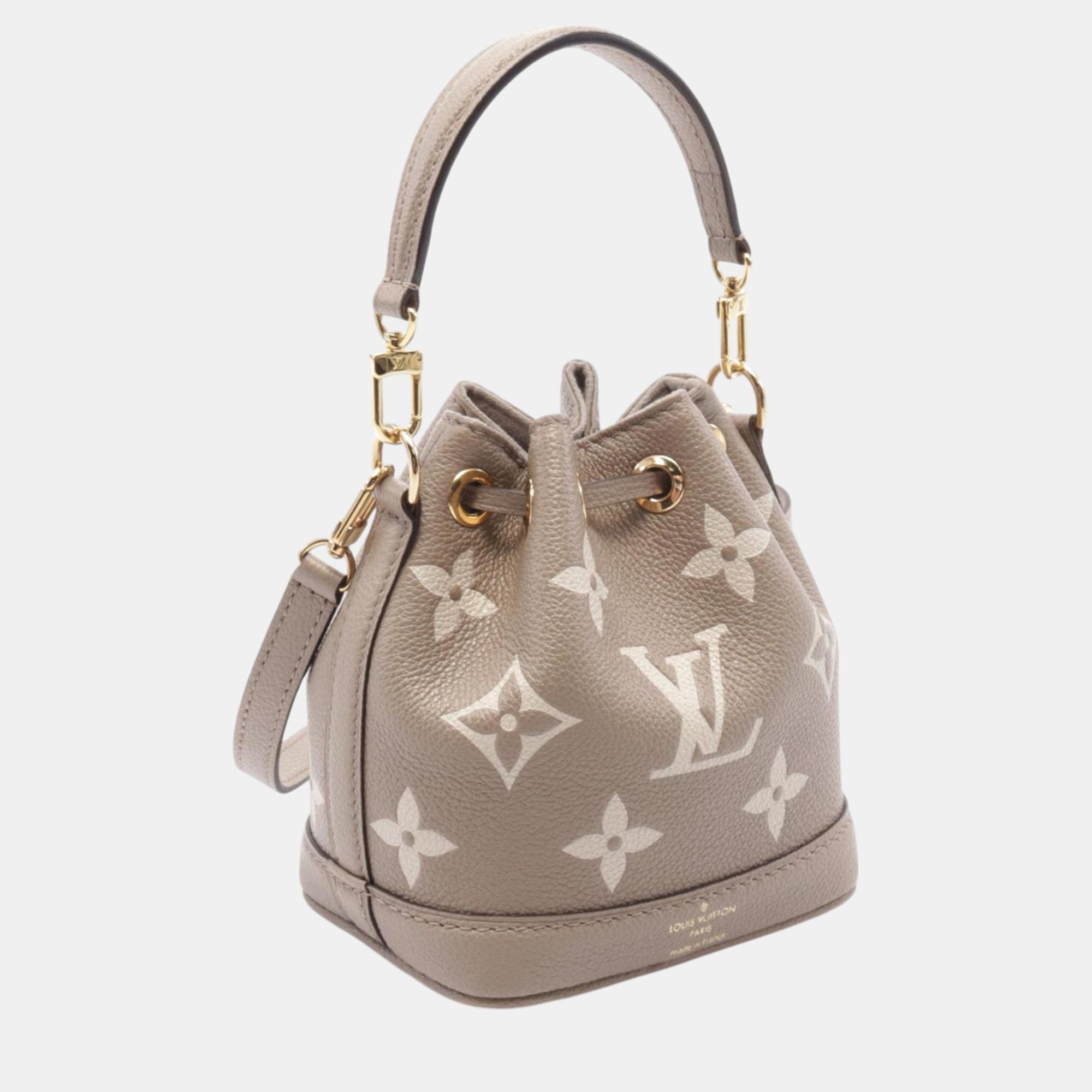 Louis Vuitton Brown Bicolor Monogram Empreinte Nano Noe 