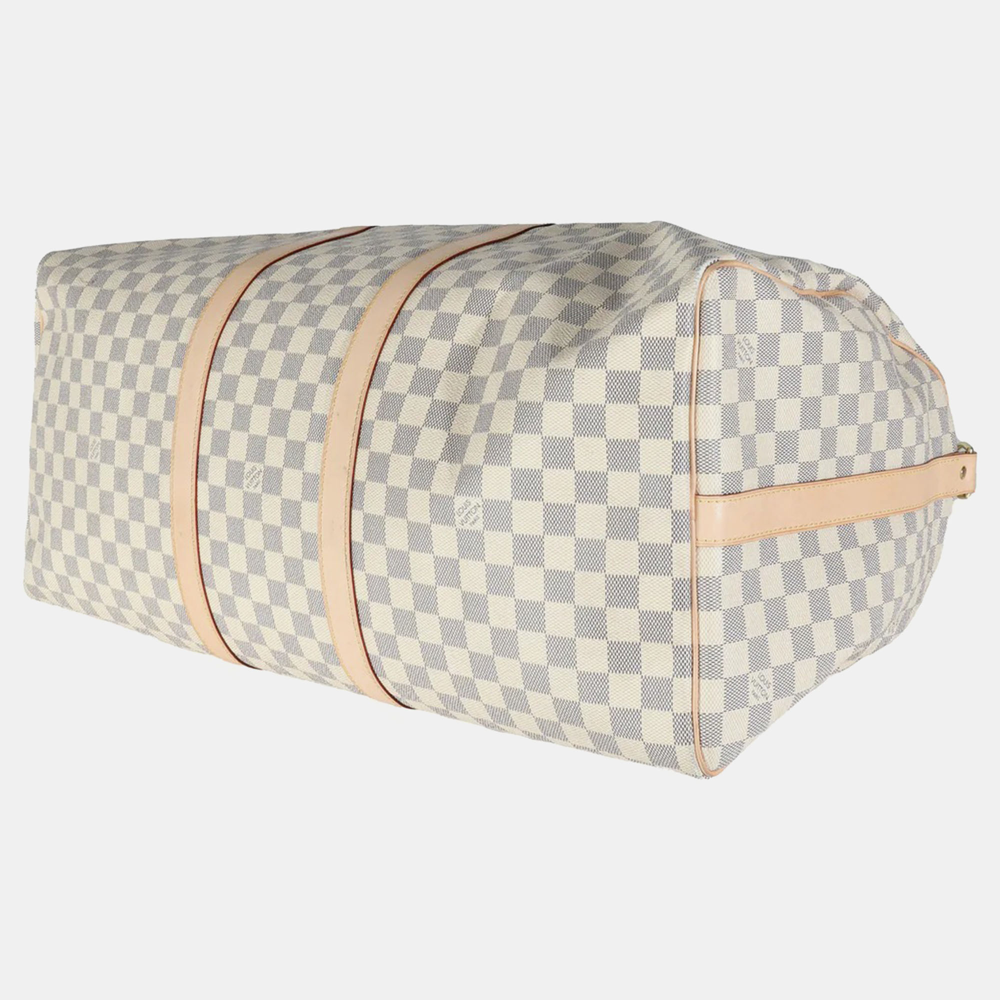 Louis Vuitton Damier Azur Canvas Keepall Bandouliere 55 Bag 