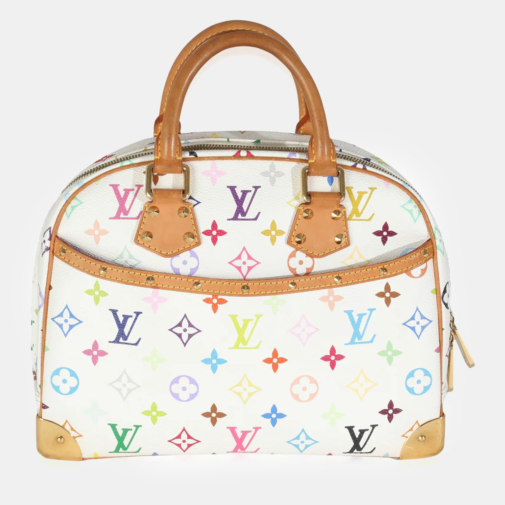 

Louis Vuitton White Monogram Multicolore Canvas Trouville Bag, Multicolor