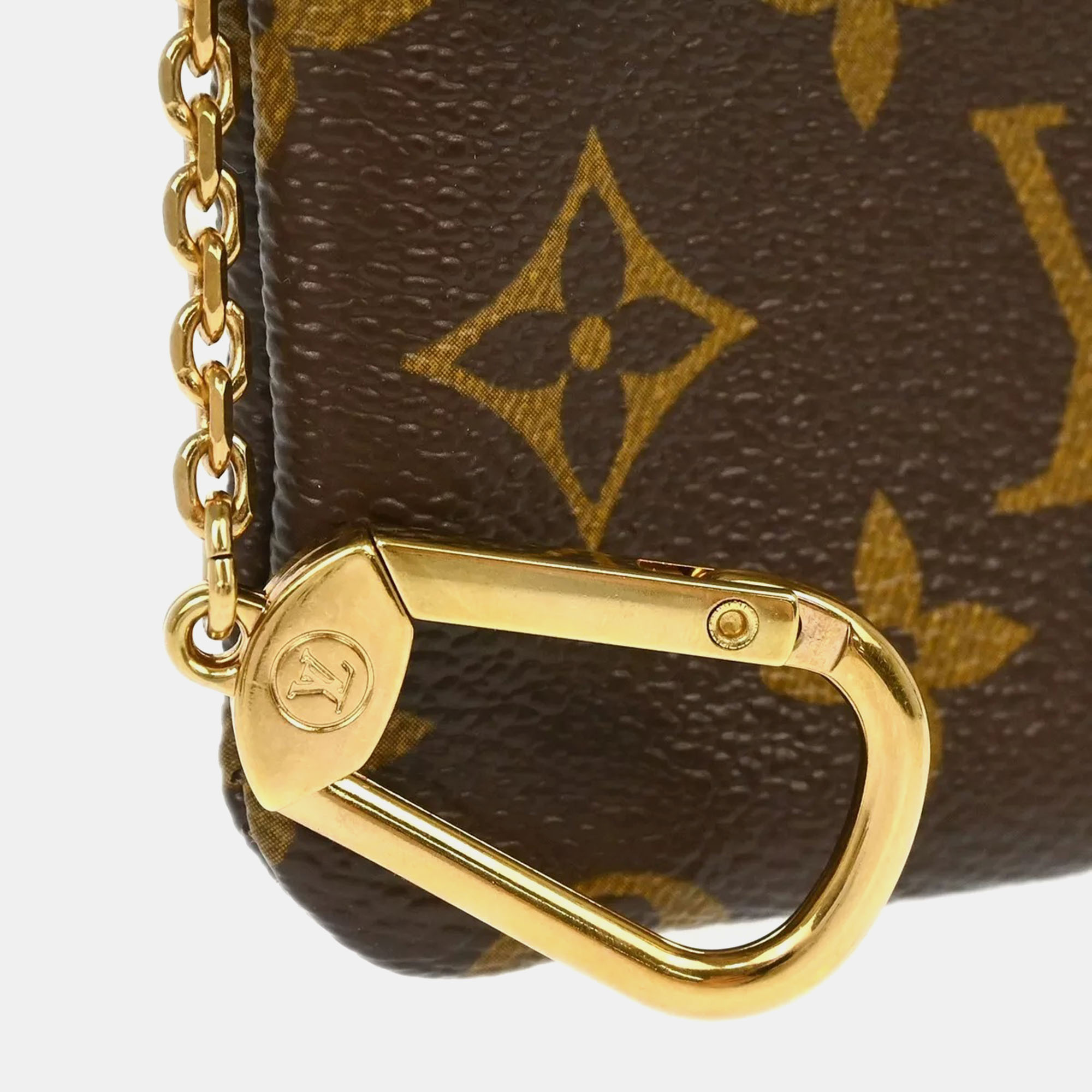 Louis Vuitton Brown Monogram Groom Pochette Cles Coin Case 