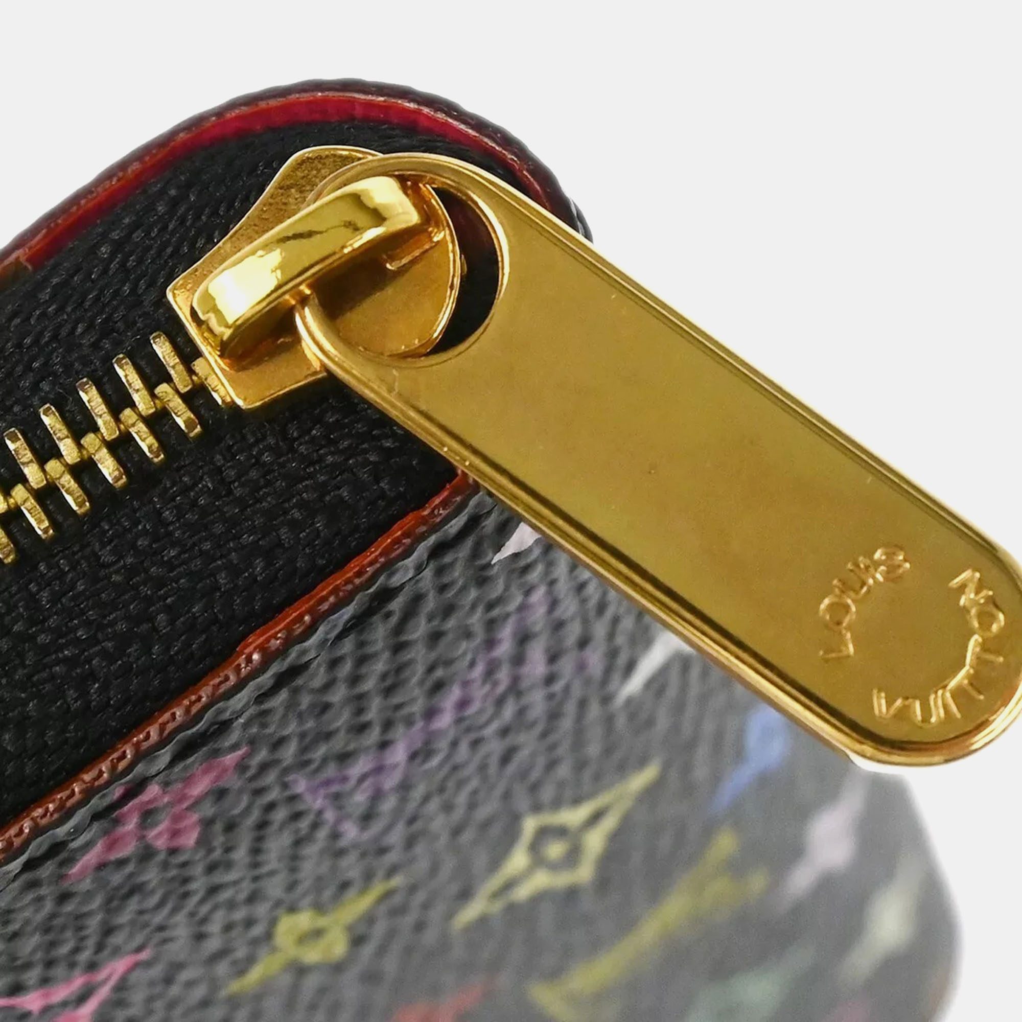 Louis Vuitton Black Multicolor Zippy Coin Purse Wallet 