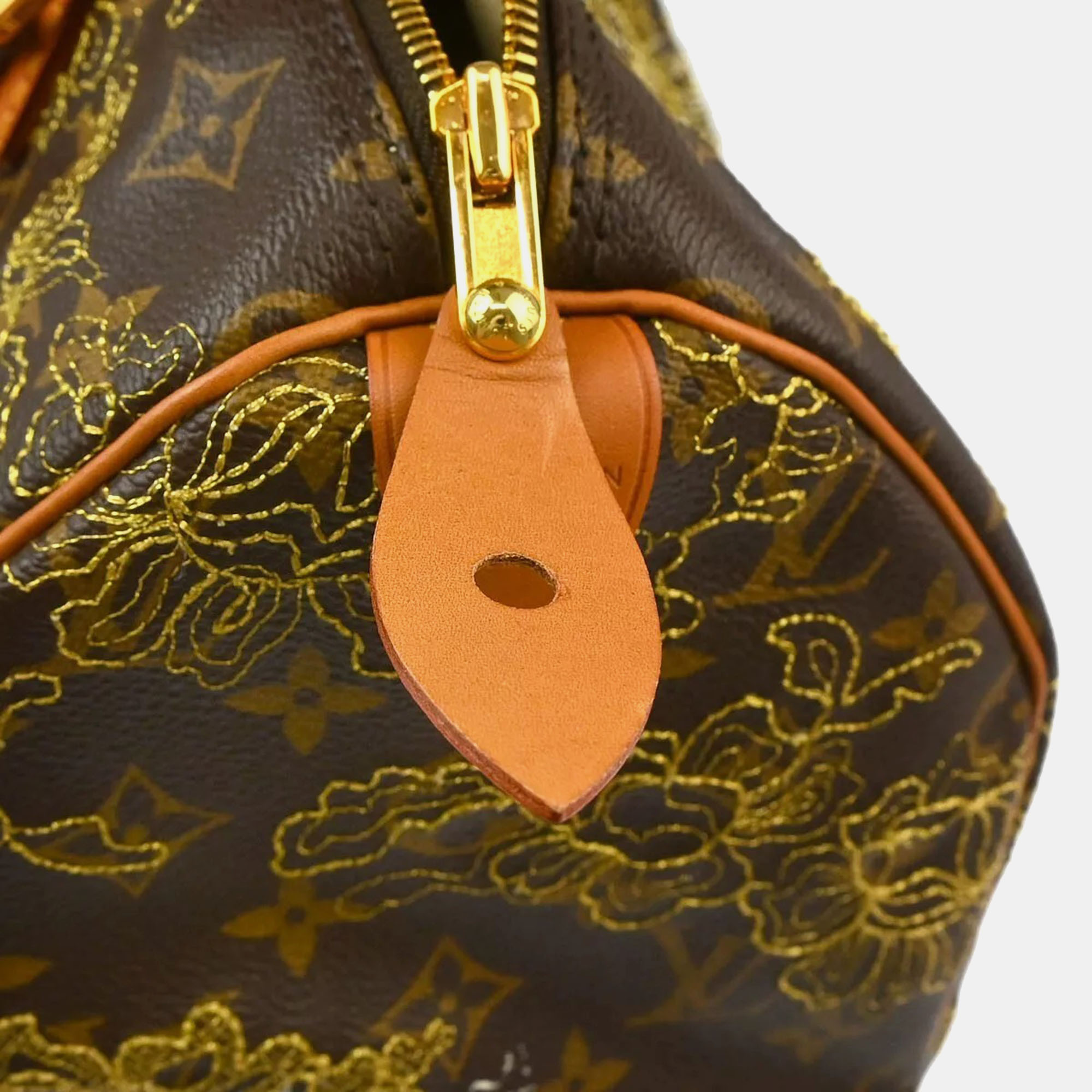 Louis Vuitton Limited Edition Gold Monogram Canvas Dentelle Speedy 30 Bag 
