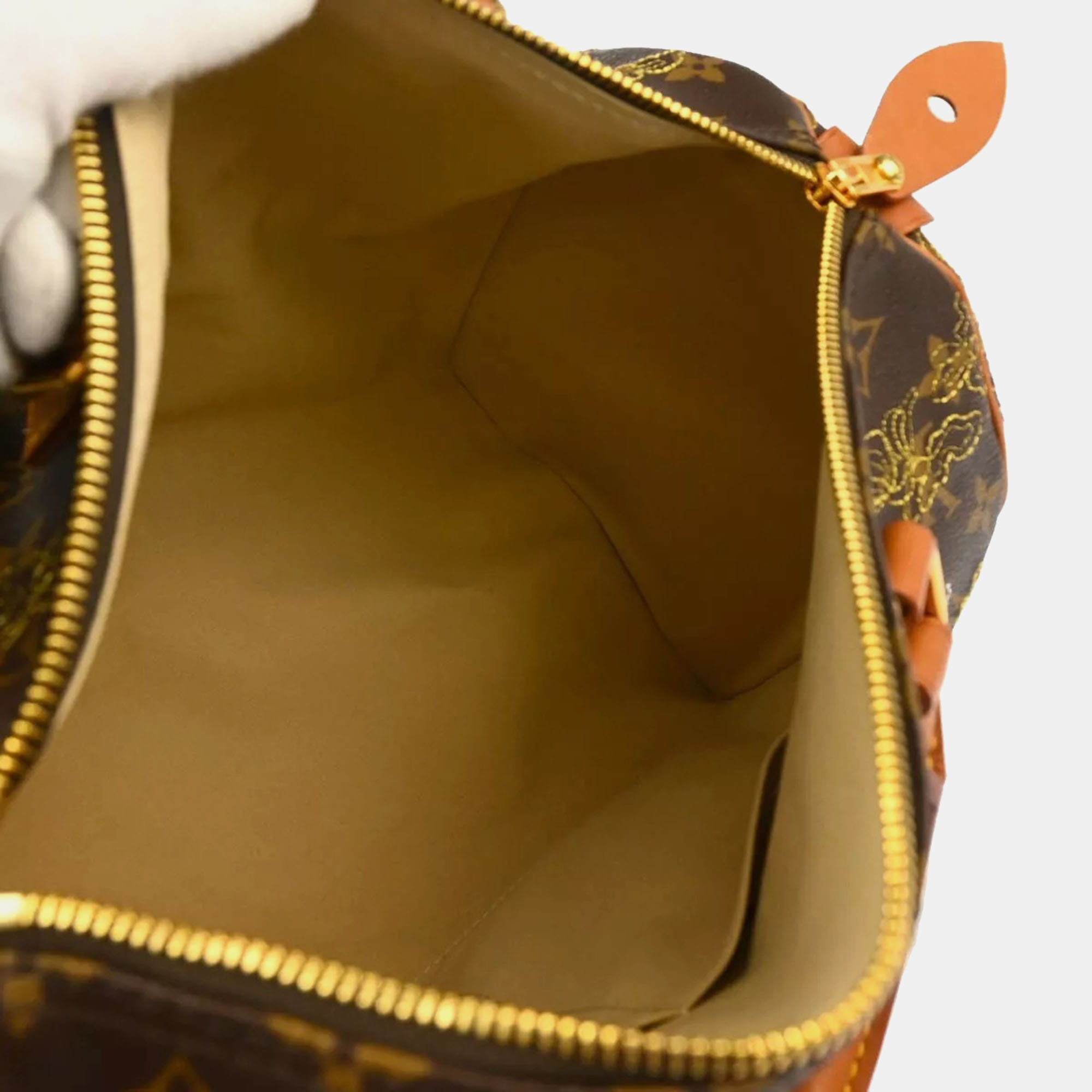 Louis Vuitton Limited Edition Gold Monogram Canvas Dentelle Speedy 30 Bag 