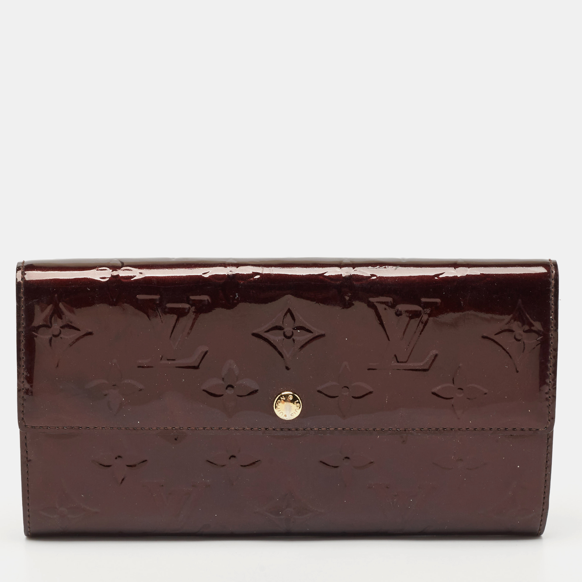 

Louis Vuitton Amarante Monogram Vernis Sarah Wallet, Burgundy