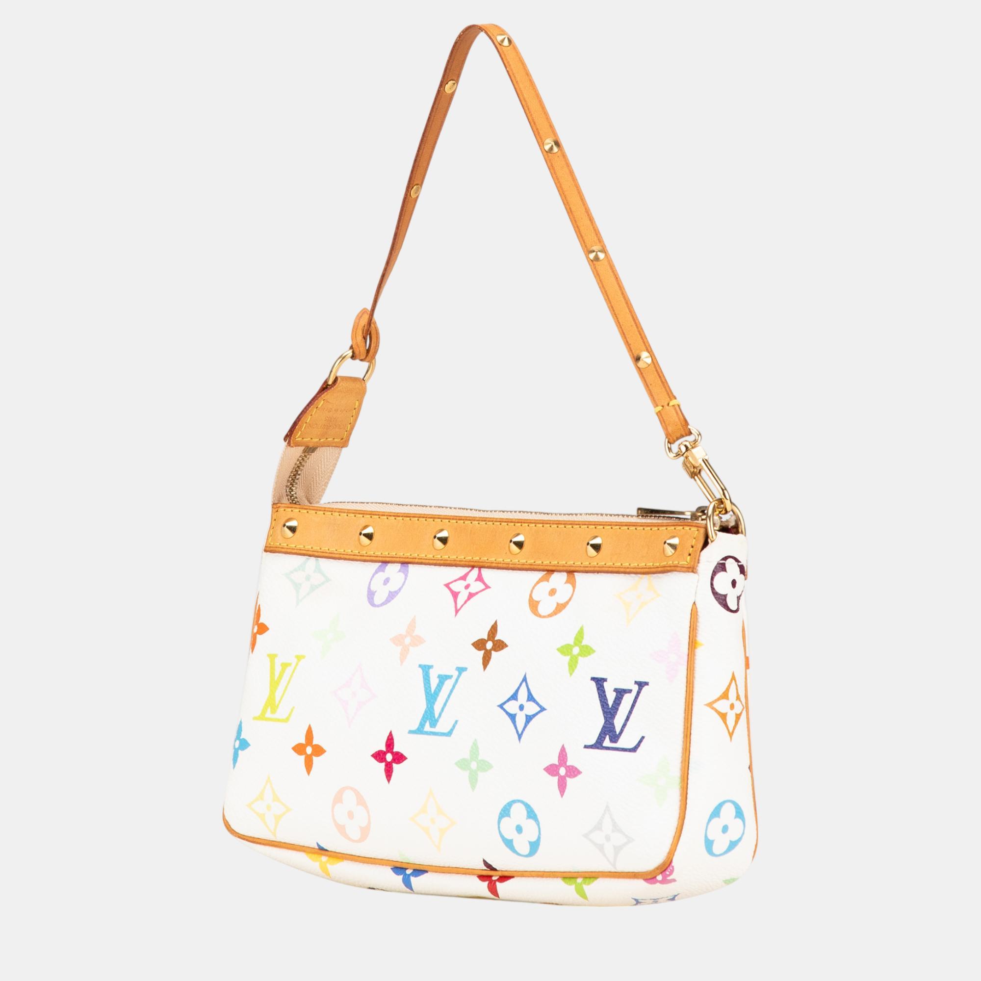 Louis Vuitton White Monogram Multicolore Pochette Accessoires 