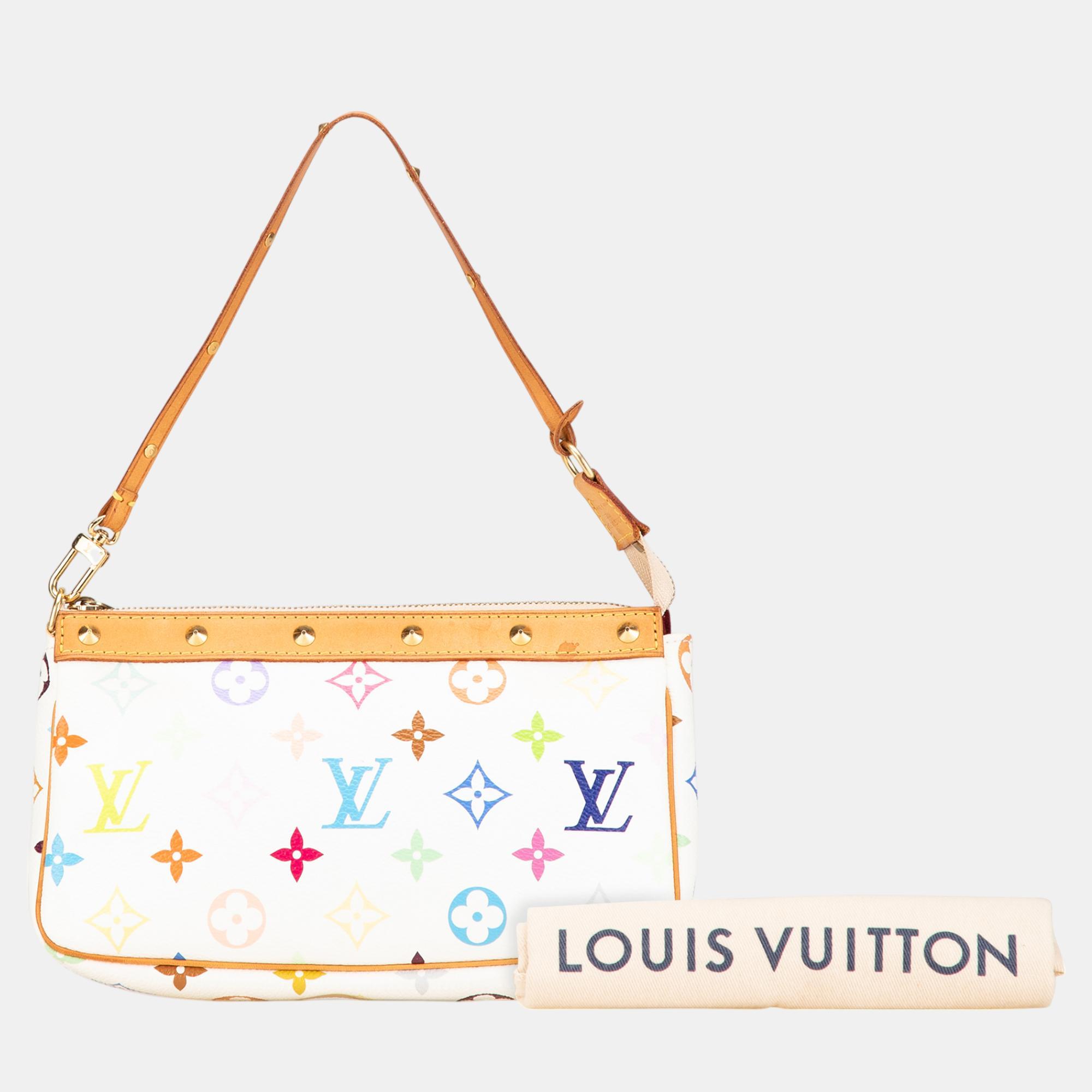 Louis Vuitton White Monogram Multicolore Pochette Accessoires 