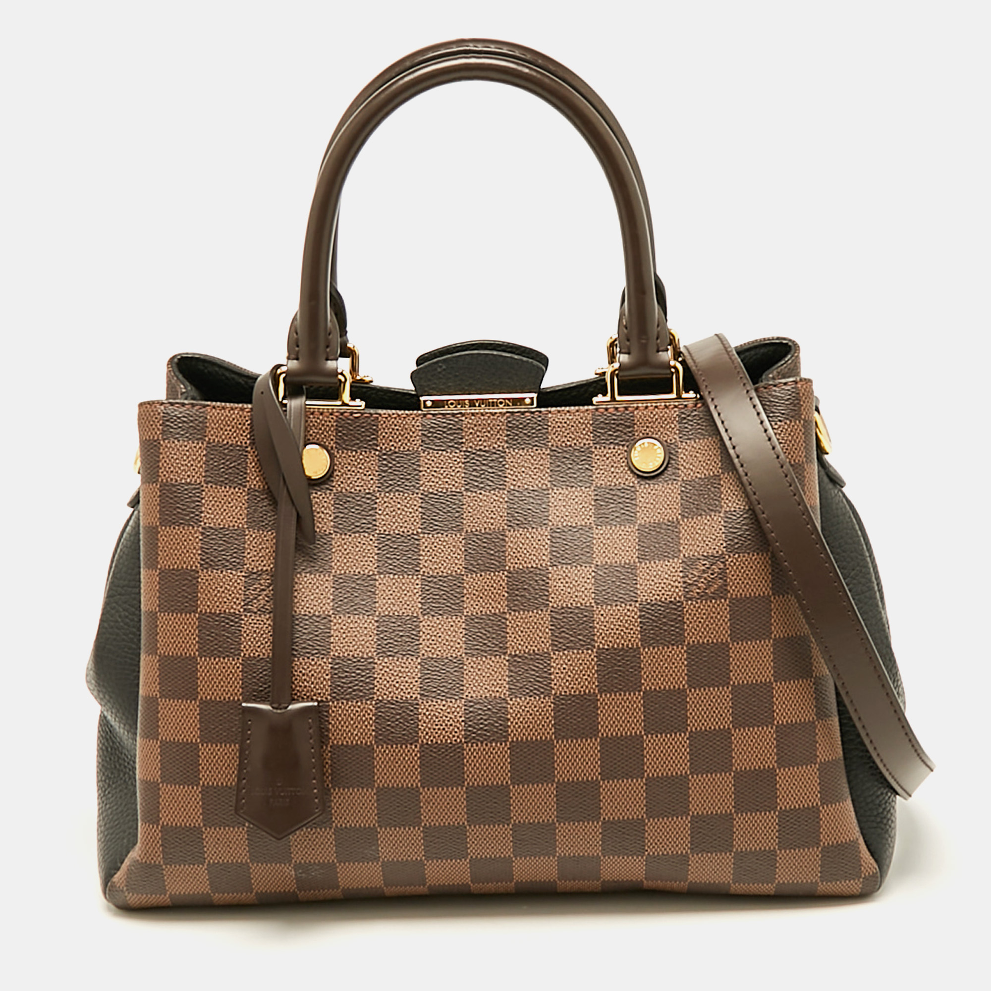 

Louis Vuitton Black Damier Ebene Canvas Brittany Bag