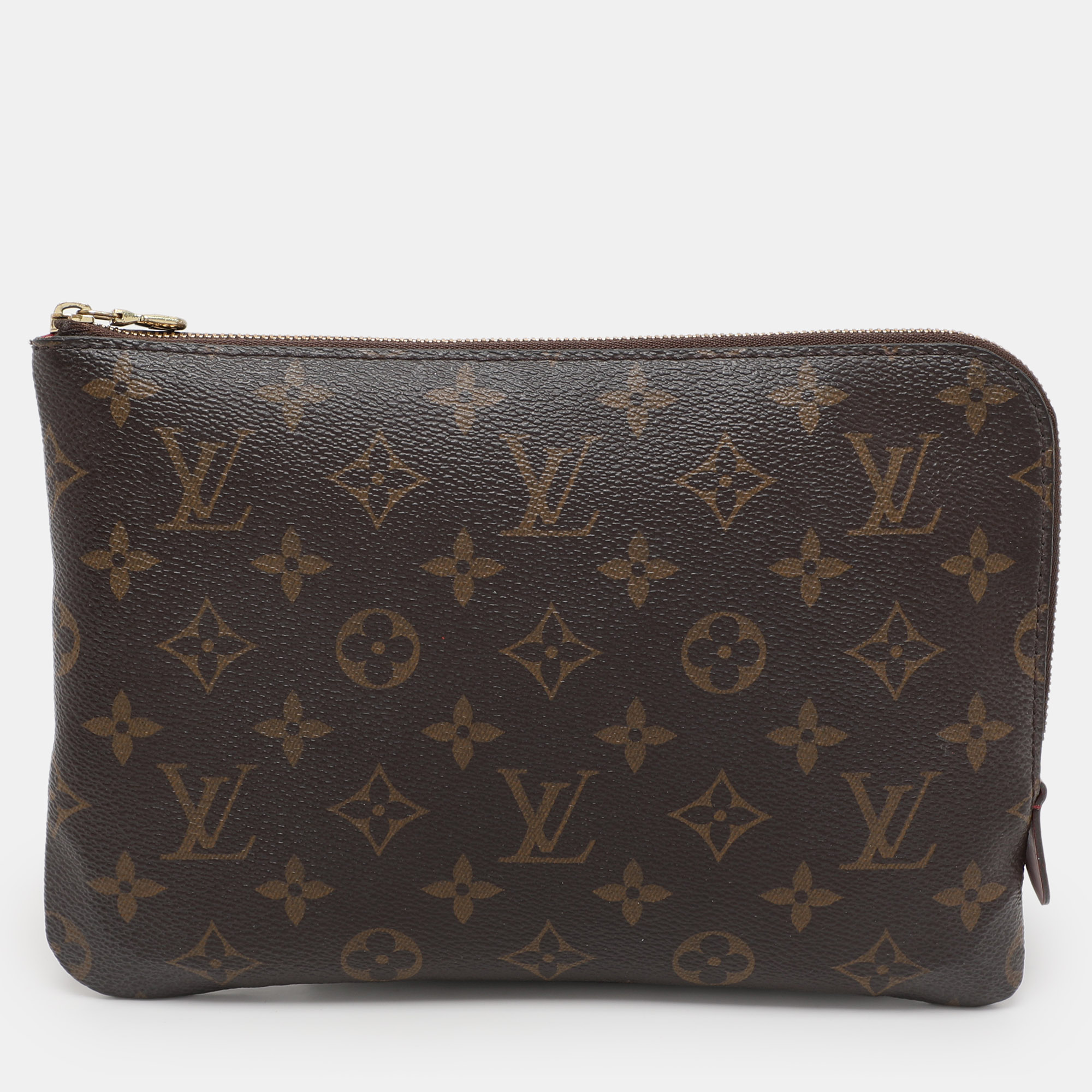 

Louis Vuitton Monogram Canvas Etui Voyage PM Pouch, Brown