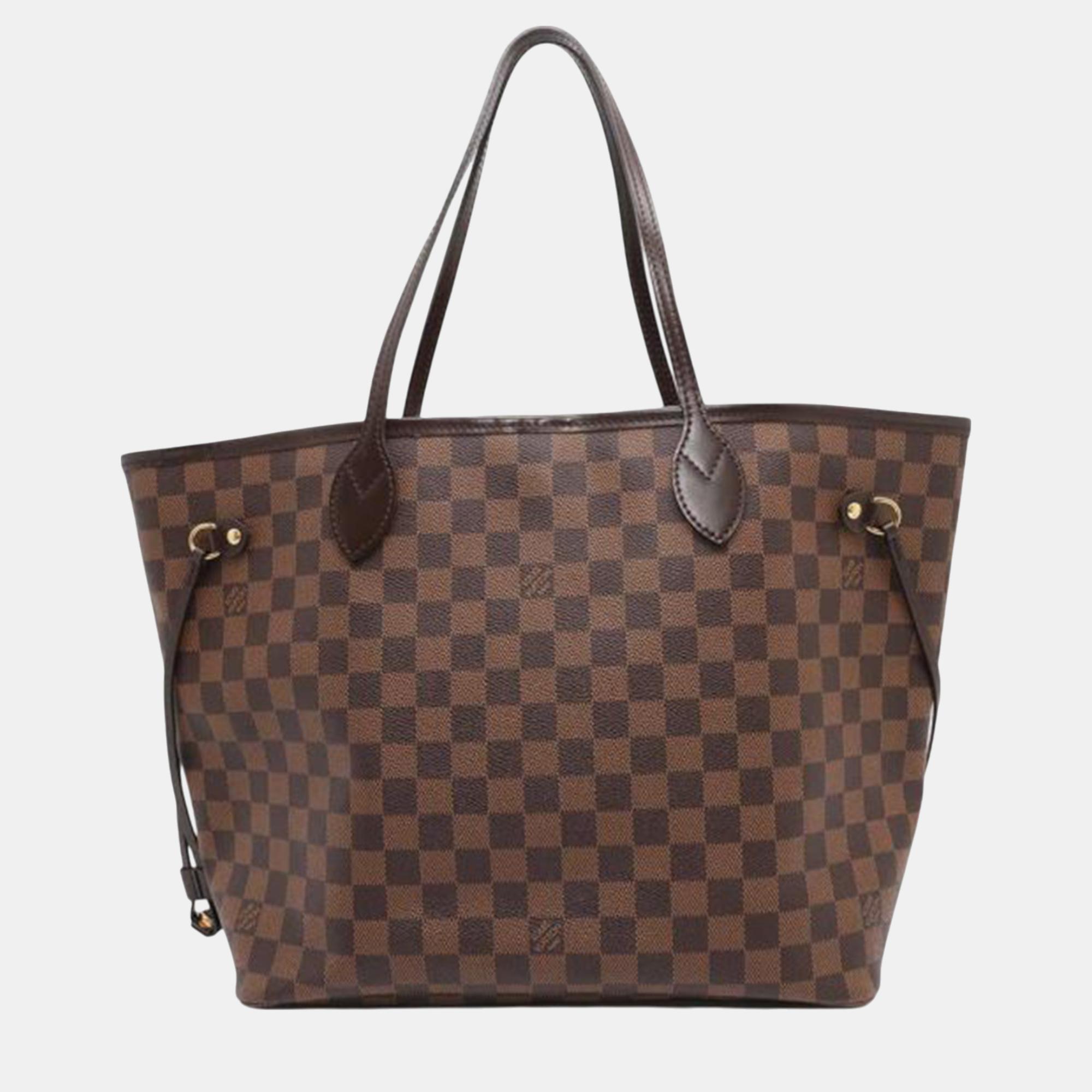 

Louis Vuitton Brown Damier Ebene Neverfull MM