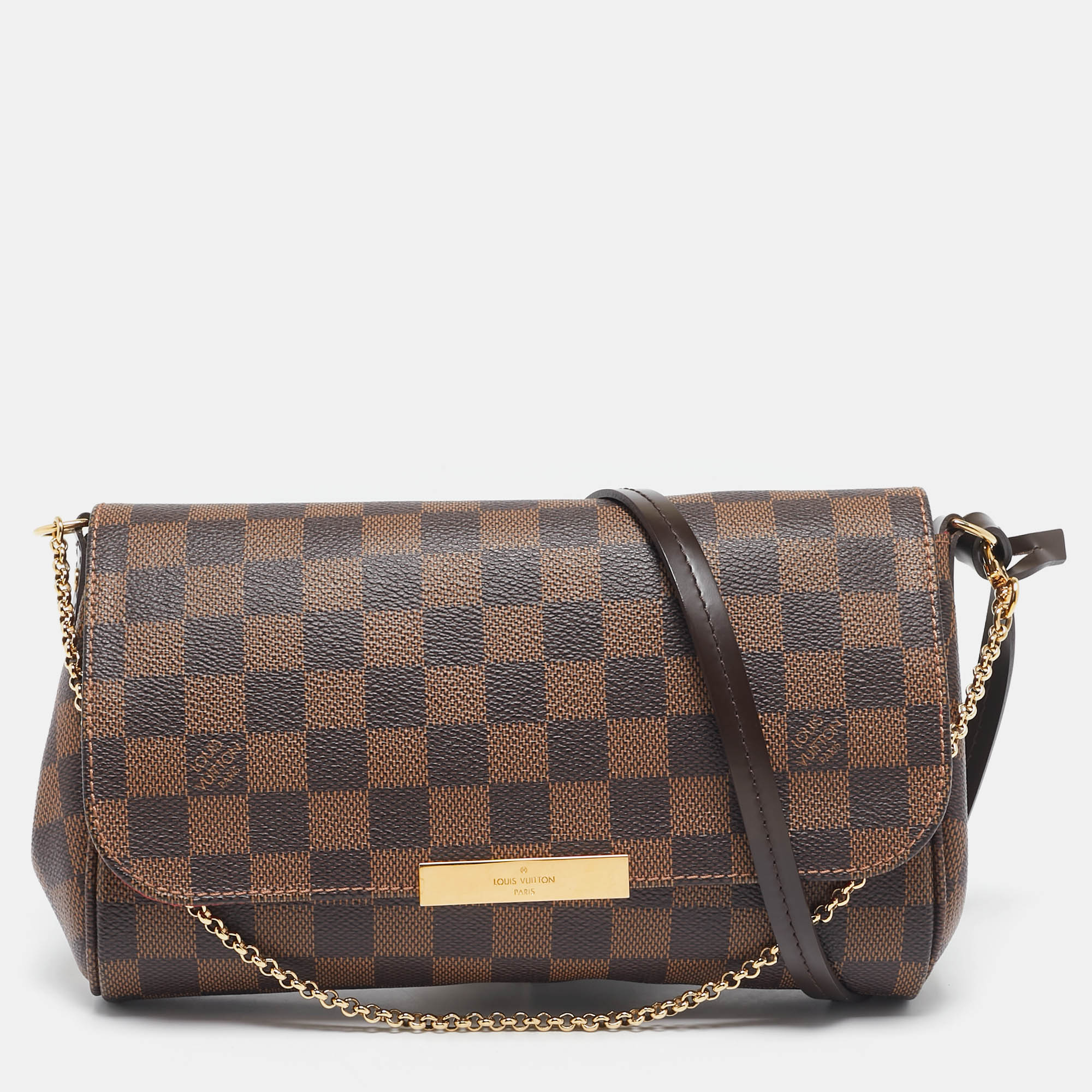 

Louis Vuitton Damier Ebene Canvas Favorite MM Bag, Brown