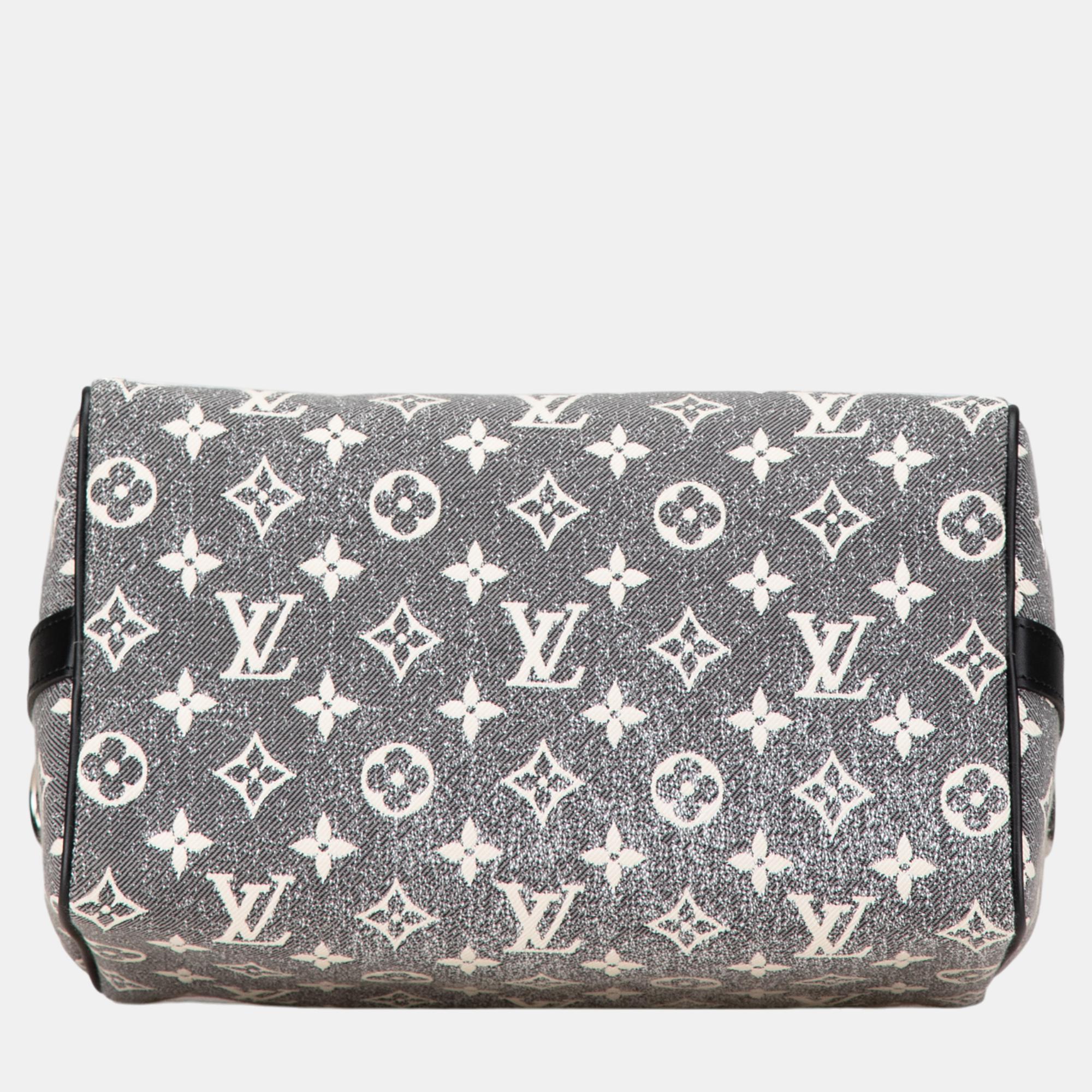 Louis Vuitton Grey Monogram Jacquard Denim Speedy Bandouliere 25 