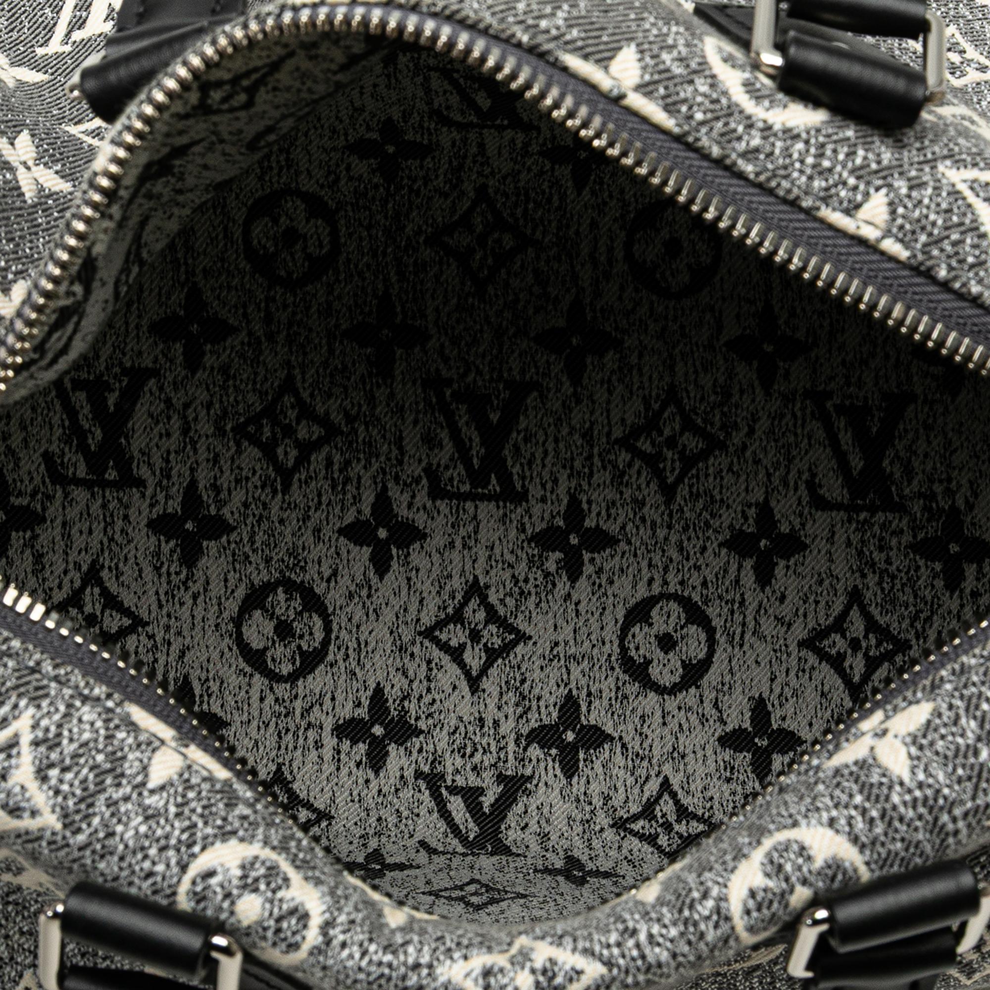 Louis Vuitton Grey Monogram Jacquard Denim Speedy Bandouliere 25 