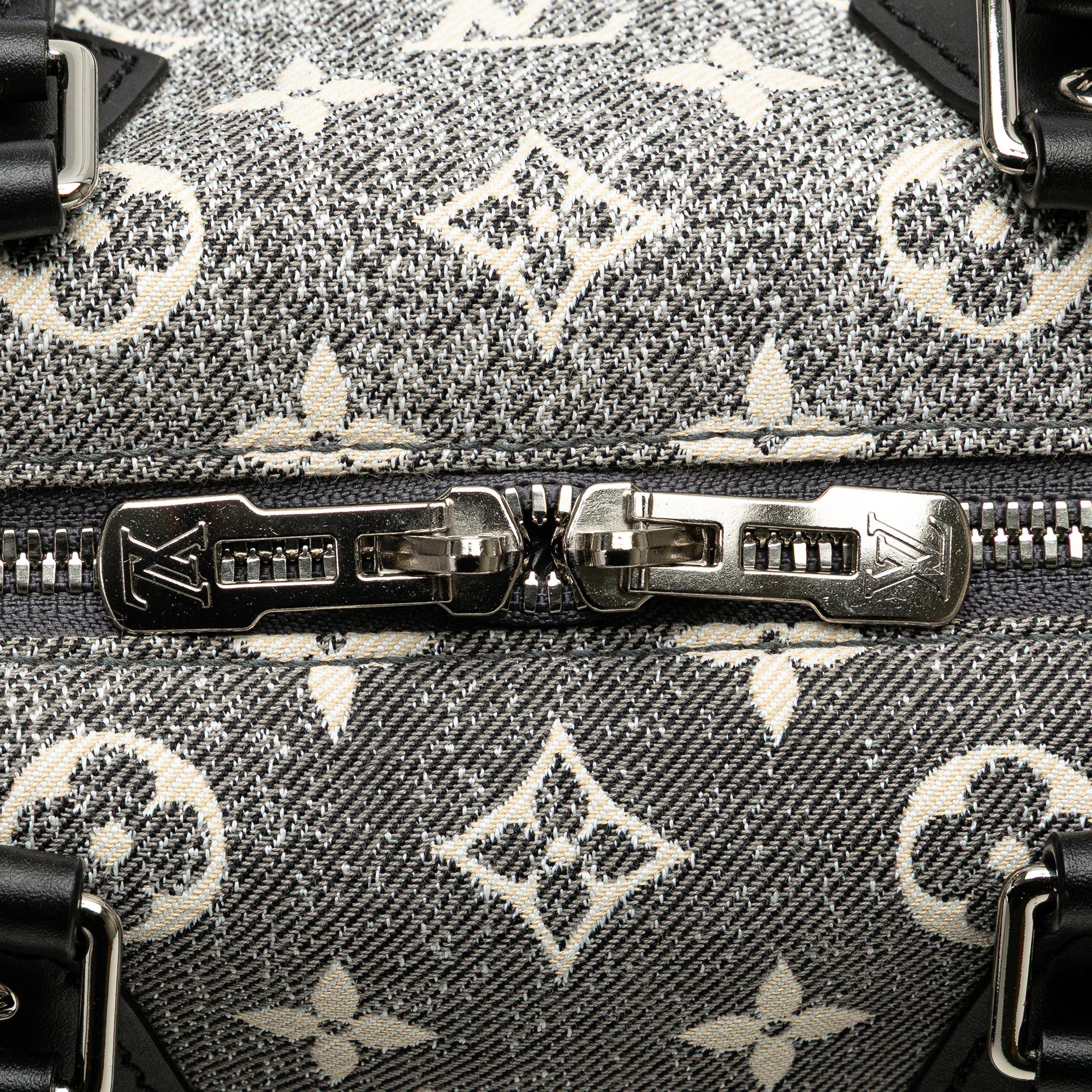 Louis Vuitton Grey Monogram Jacquard Denim Speedy Bandouliere 25 