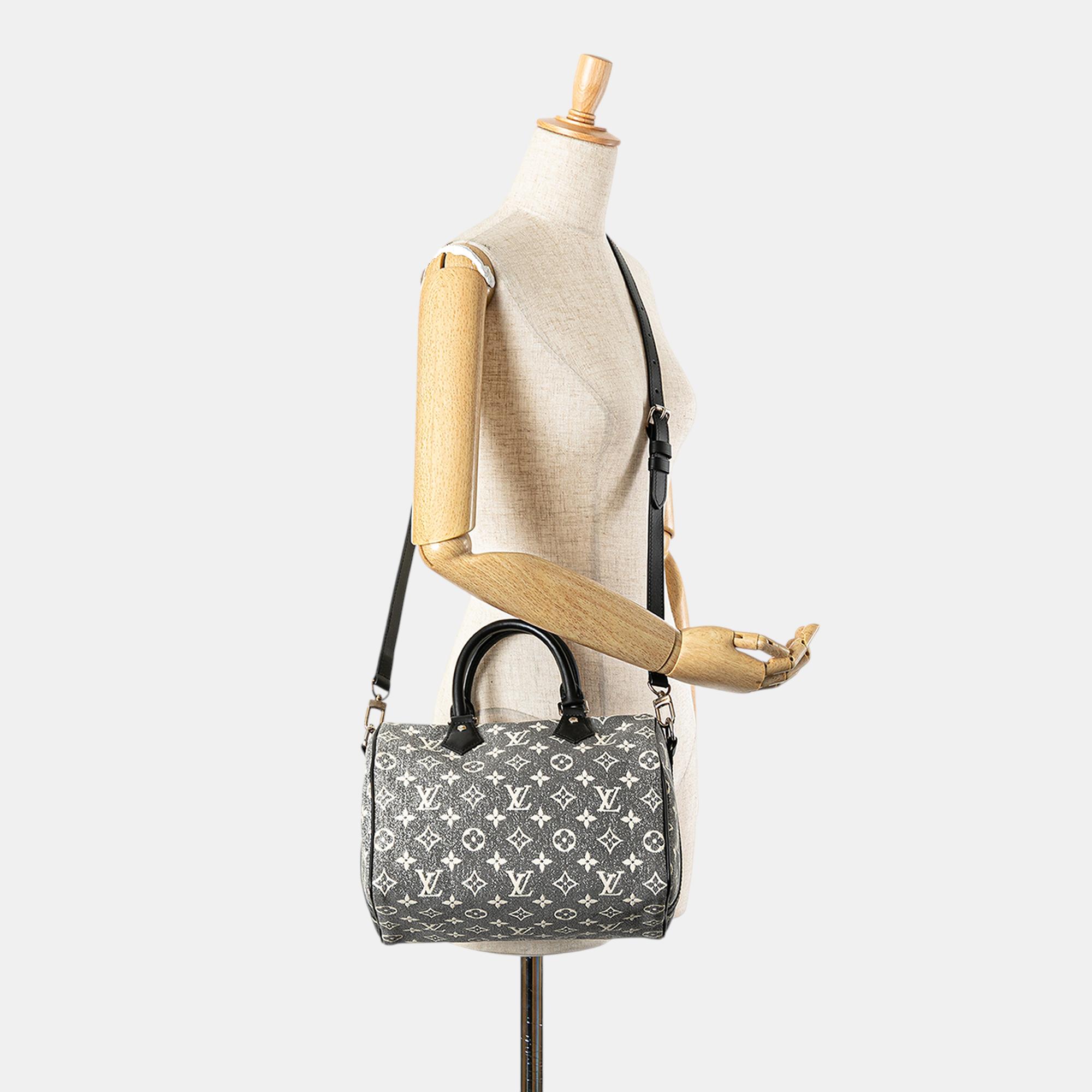 Louis Vuitton Grey Monogram Jacquard Denim Speedy Bandouliere 25 