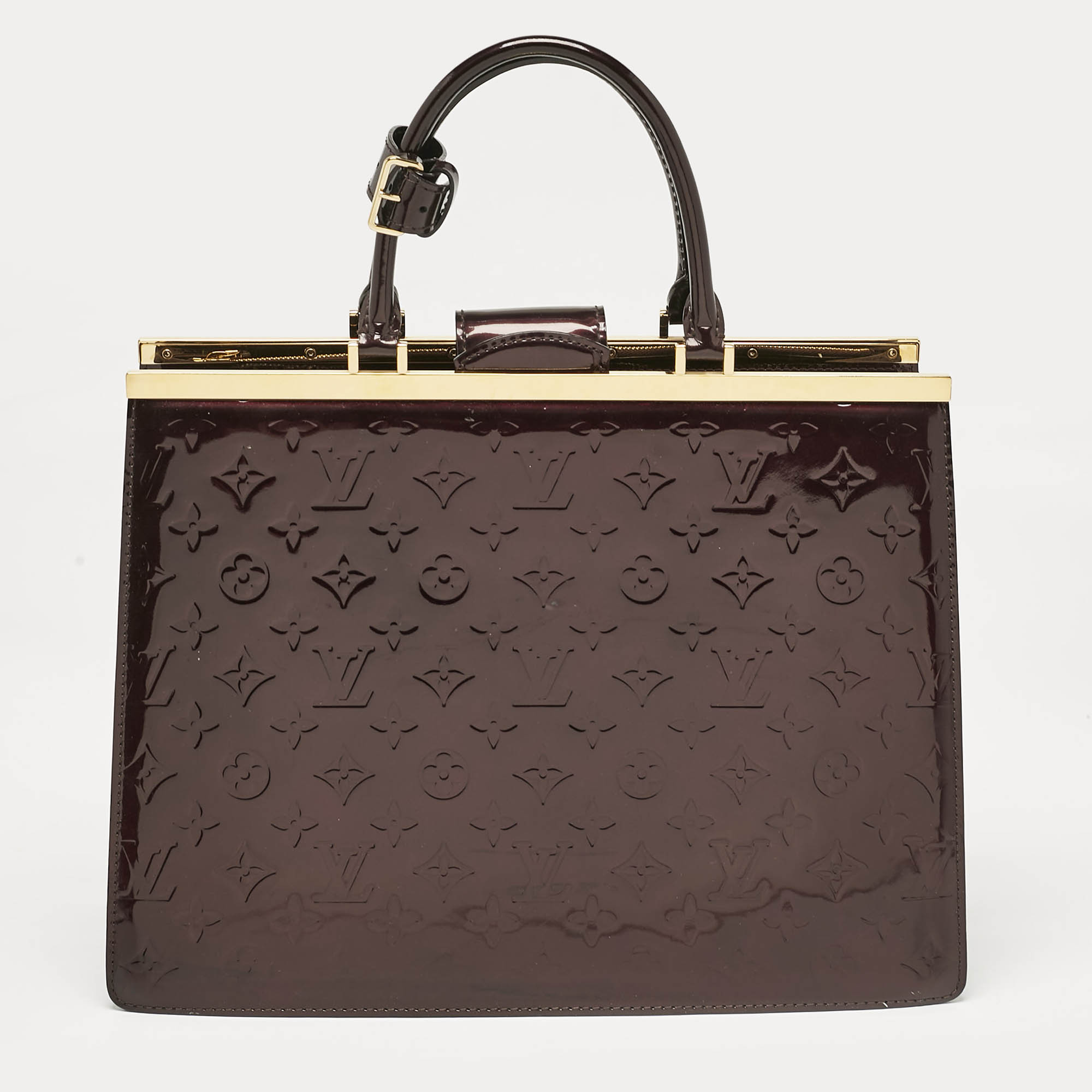 

Louis Vuitton Amarante Monogram Vernis Deesse GM Bag, Burgundy