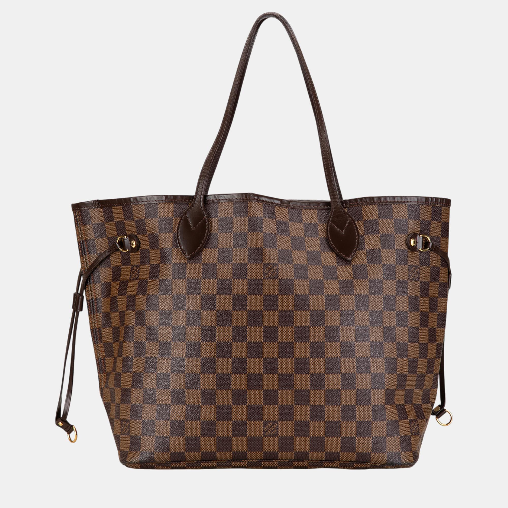 

Louis Vuitton Brown Damier Ebene Canvas Neverfull MM