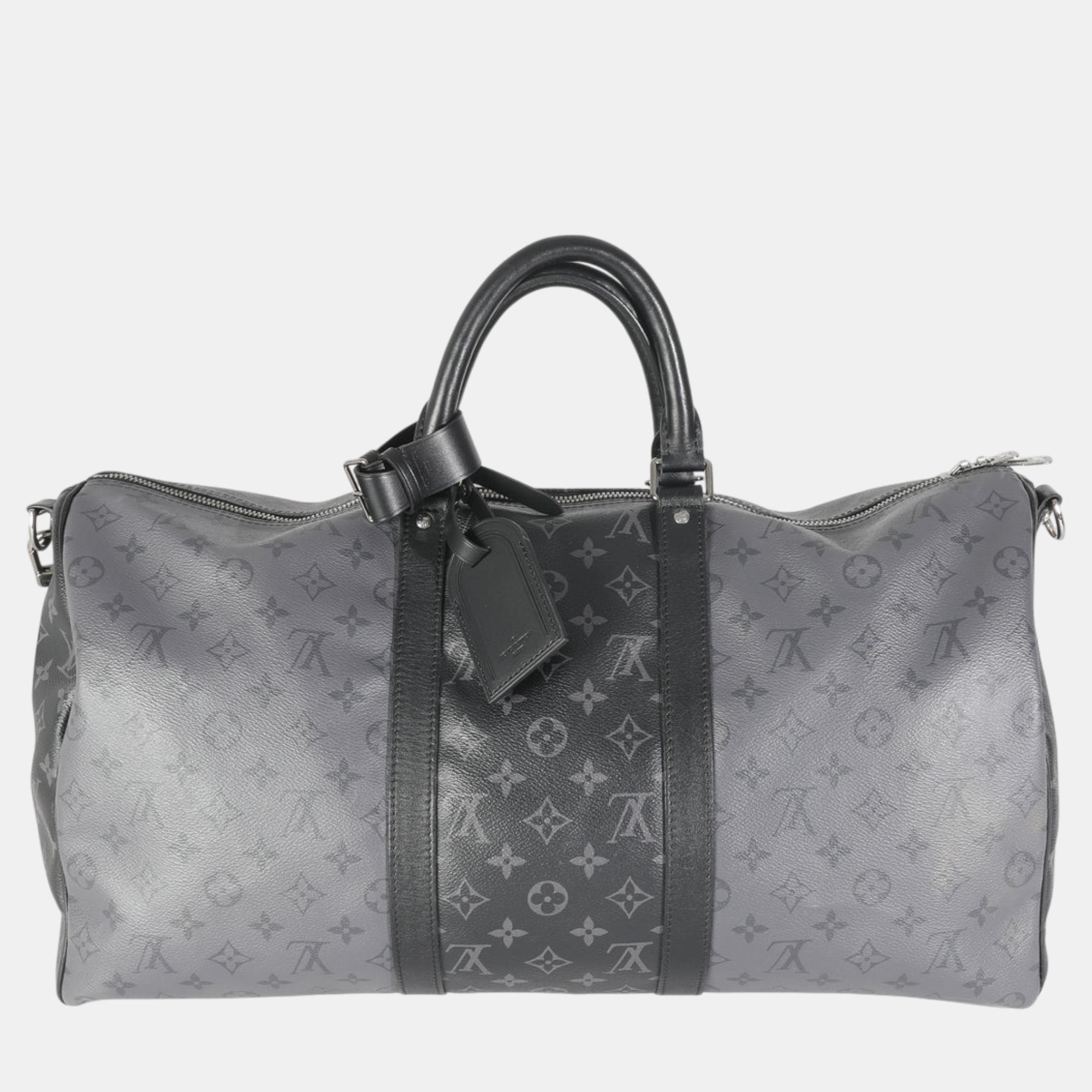 

Louis Vuitton Reverse Monogram Eclipse Canvas Keepall Bandouliere 50 Bag, Black