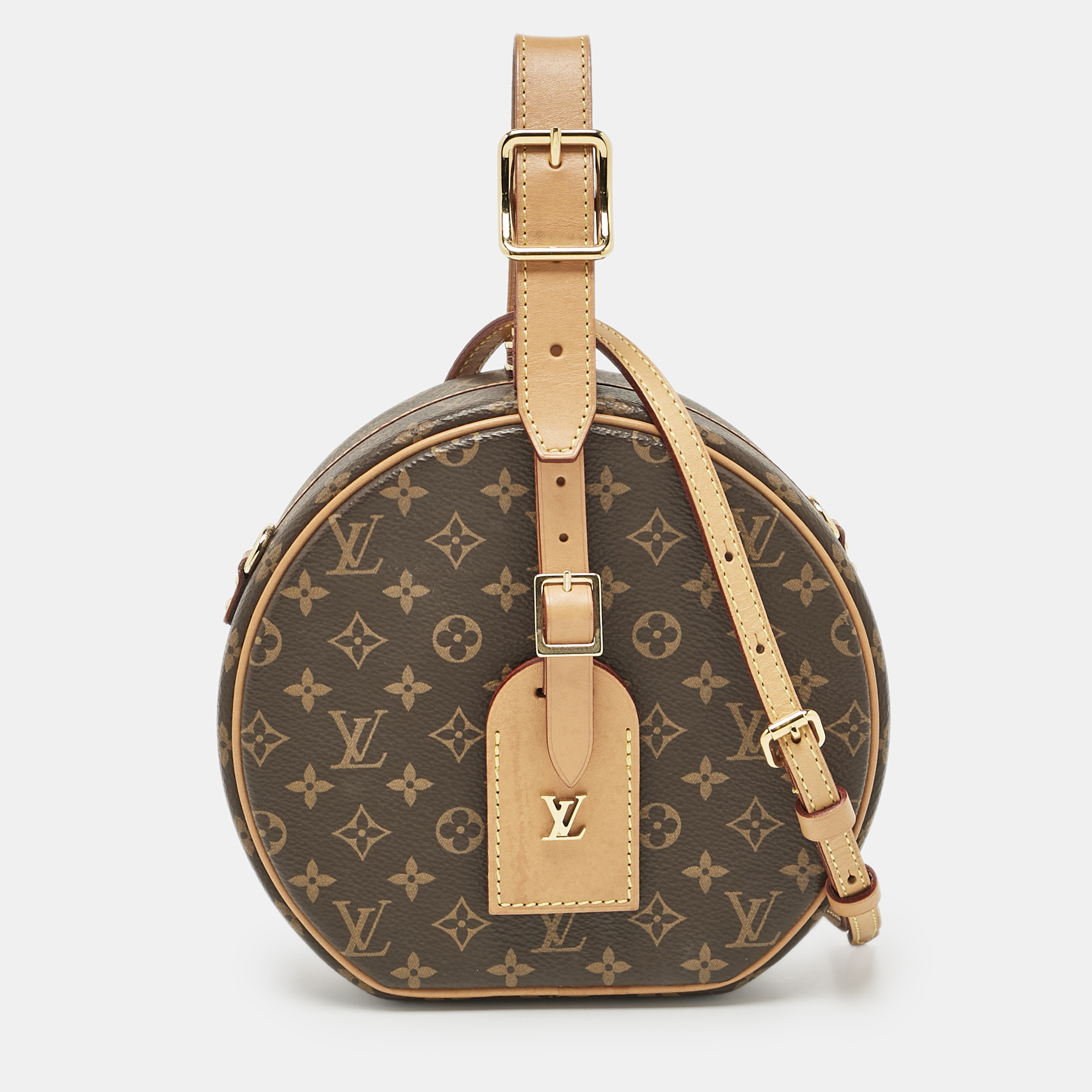 

Louis Vuitton Monogram Canvas Petite Boite Chapeau Bag, Brown