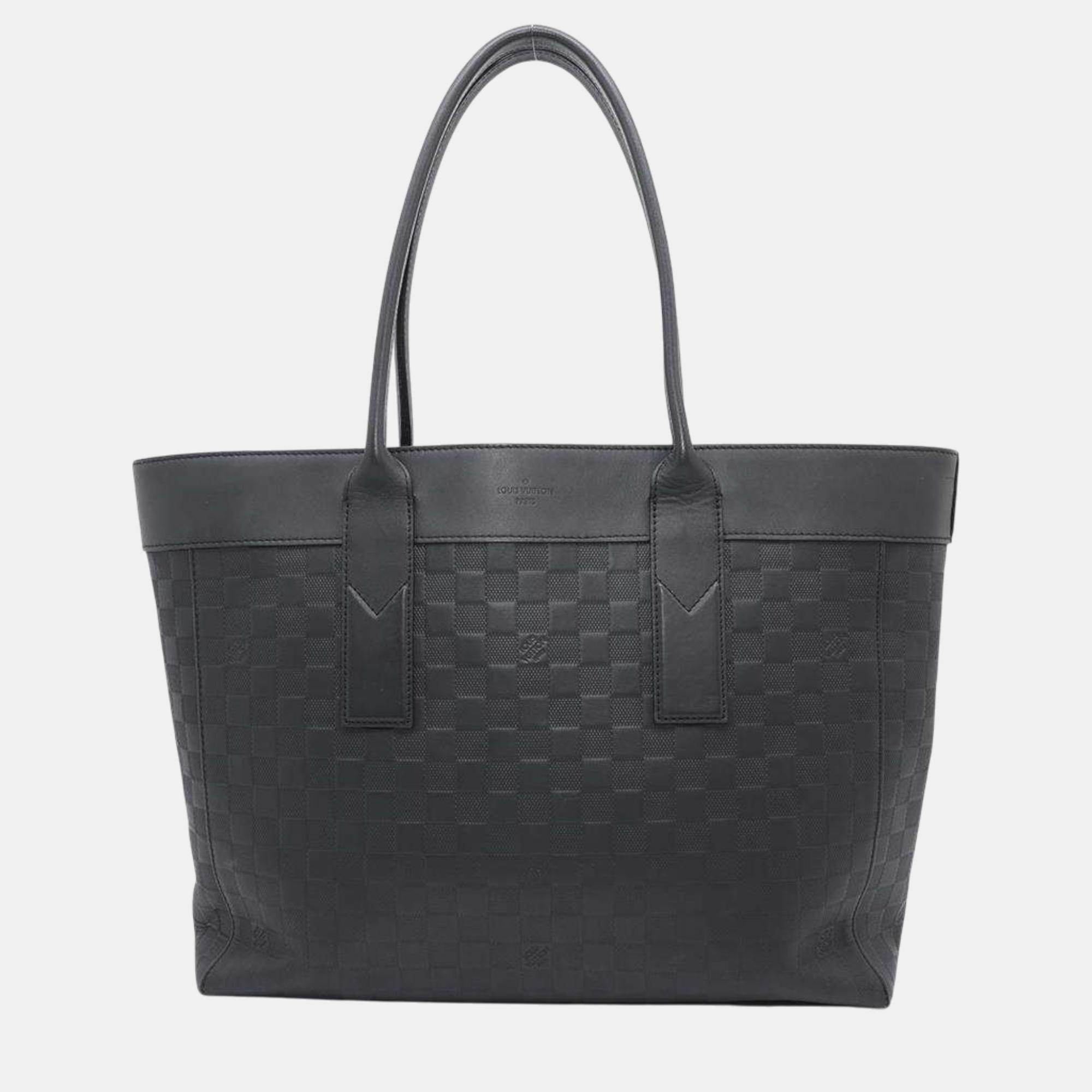 

Louis Vuitton Onyx Damier Infini Leather Cabas Voyage Bag, Black