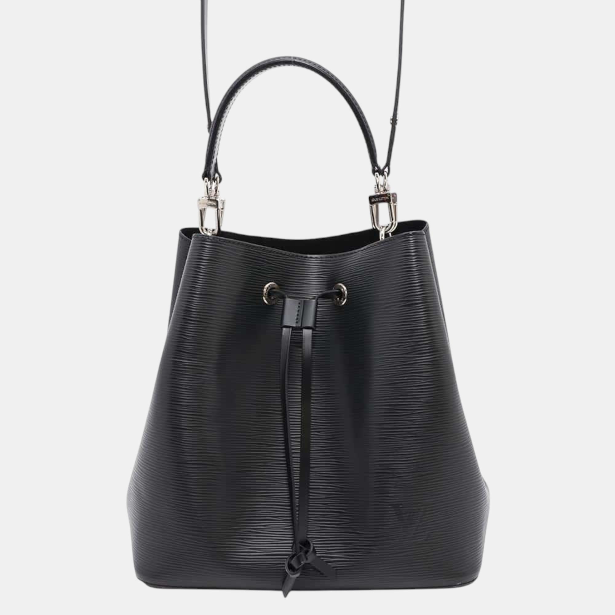 

Louis Vuitton Noir Epi Leather Neonoe Bucket Bag, Black