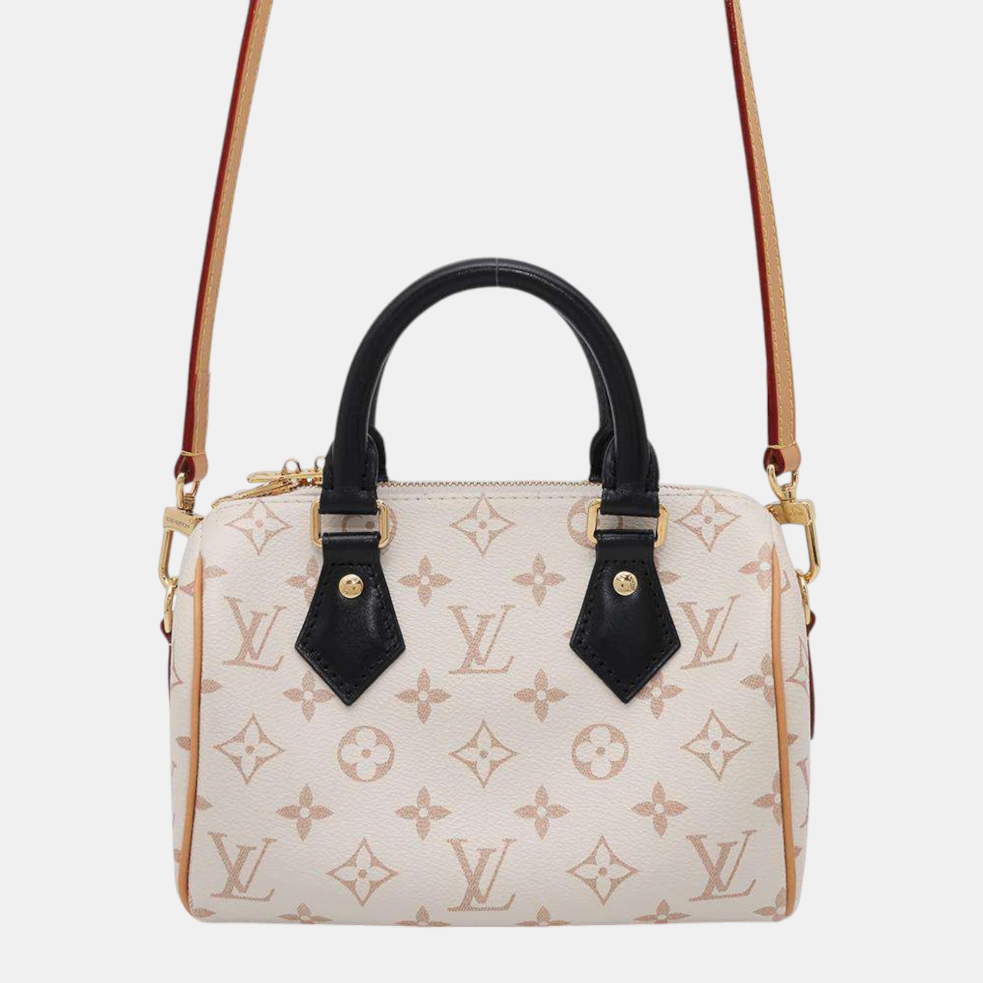 

Louis Vuitton Monogram Dune Speedy Bandouliere Dune 20 Bag, White