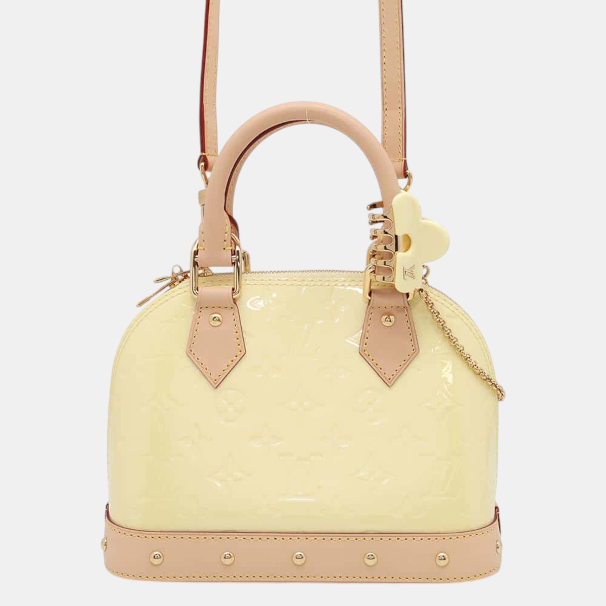 

Louis Vuitton Alma Yellow Monogram Vernis Leather Size Bb