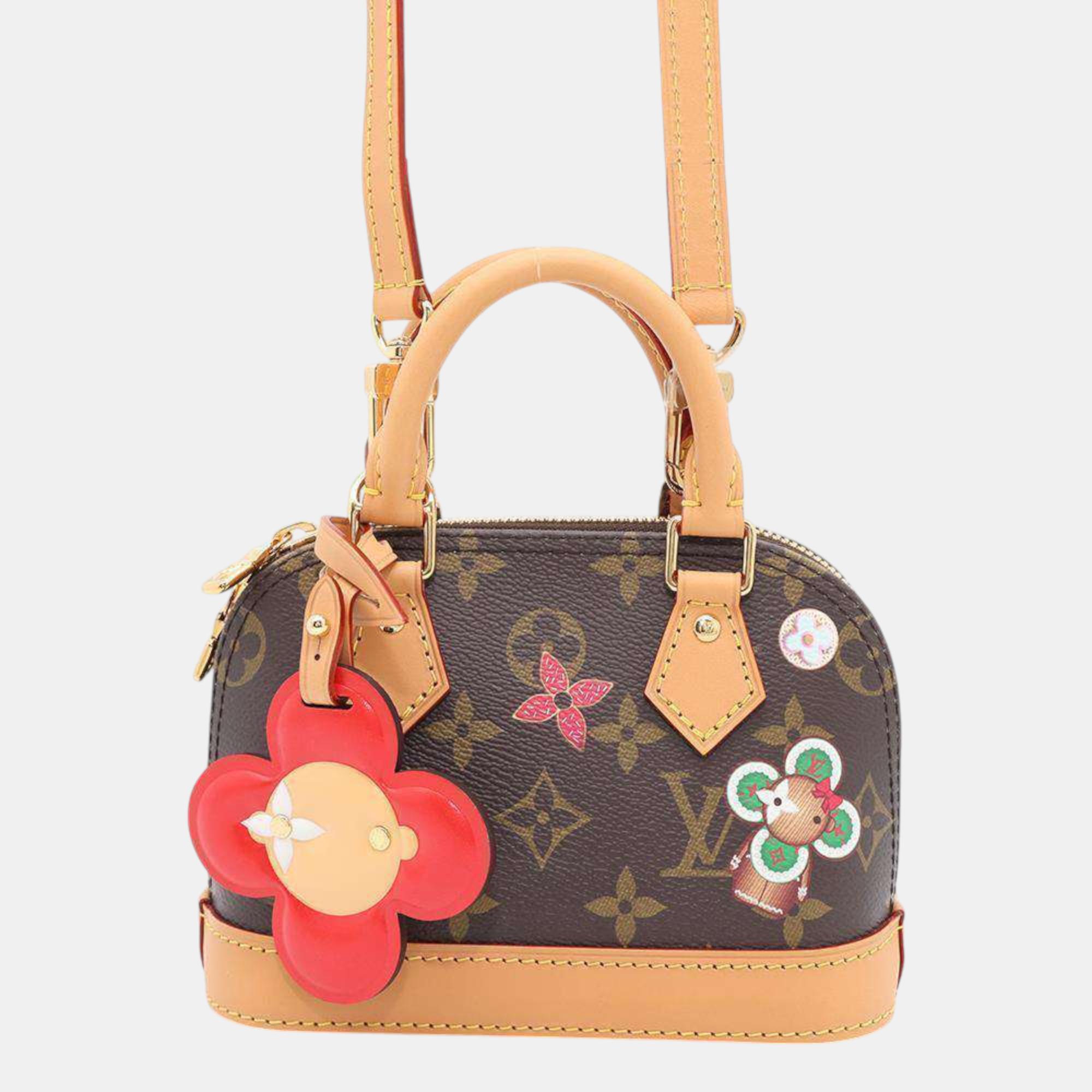 

Louis Vuitton Vivienne Candy Red Monogram Nano Alma Bag, Brown