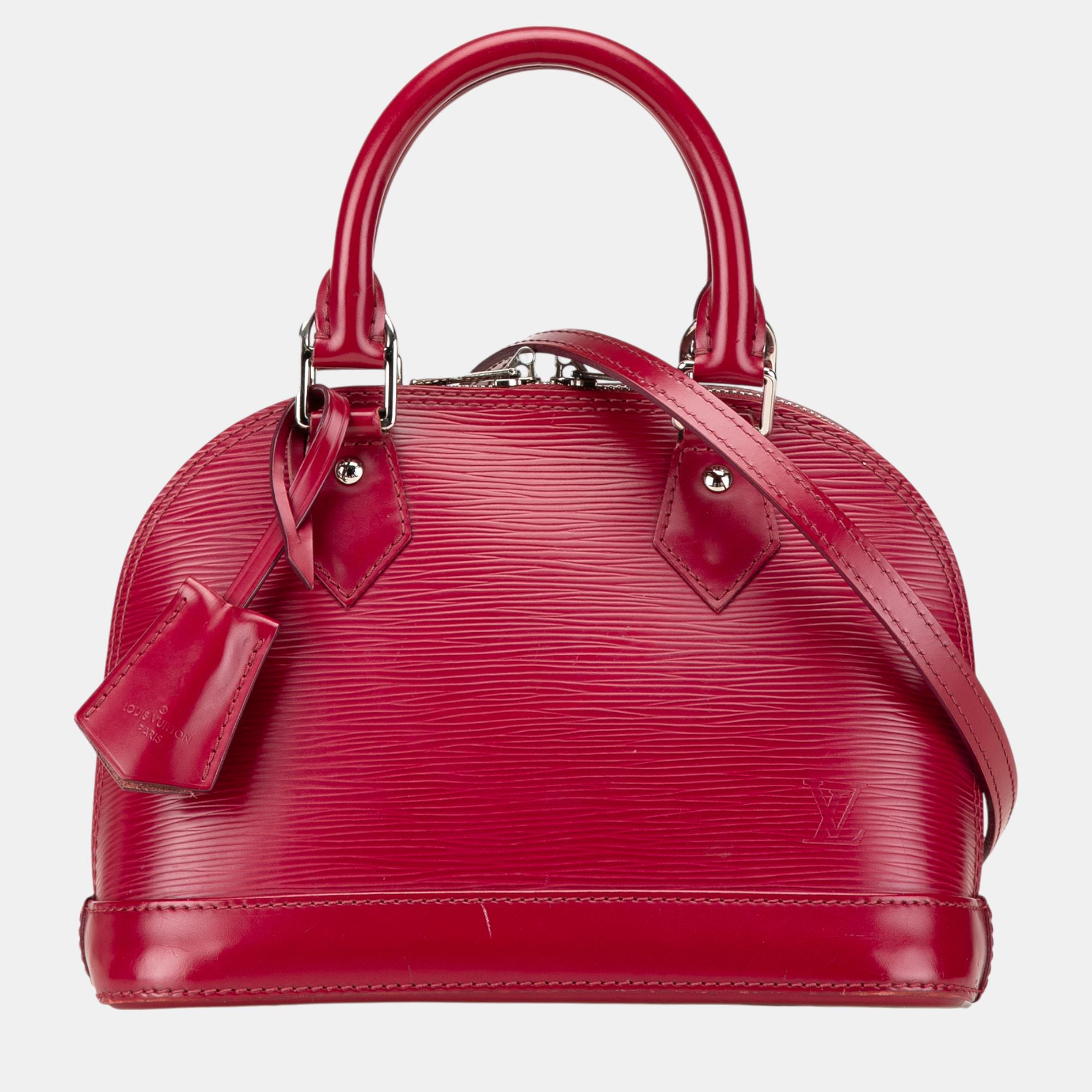 

Louis Vuitton Red Epi Leather Alma BB Bag