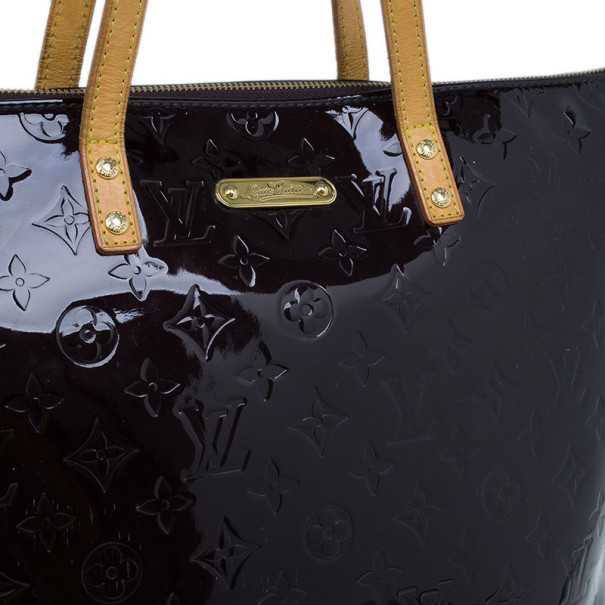 Louis Vuitton, Bags, Louis Vuitton Monogram Vernis Bellevue Gm Tote Bag  Purple Lv Auth Jk26