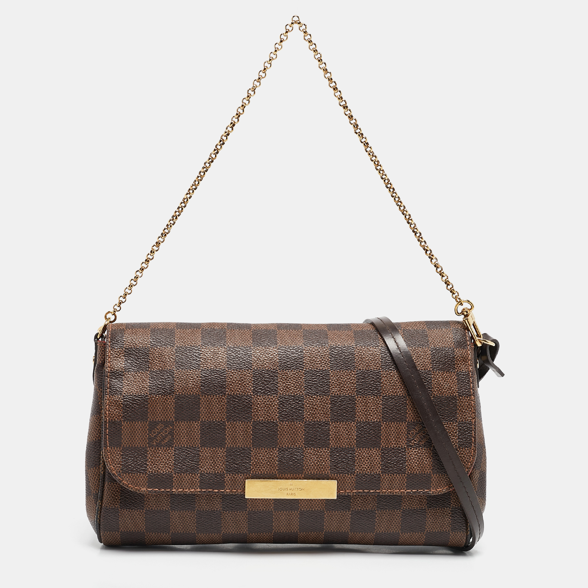 

Louis Vuitton Damier Ebene Canvas Favorite MM Bag, Brown