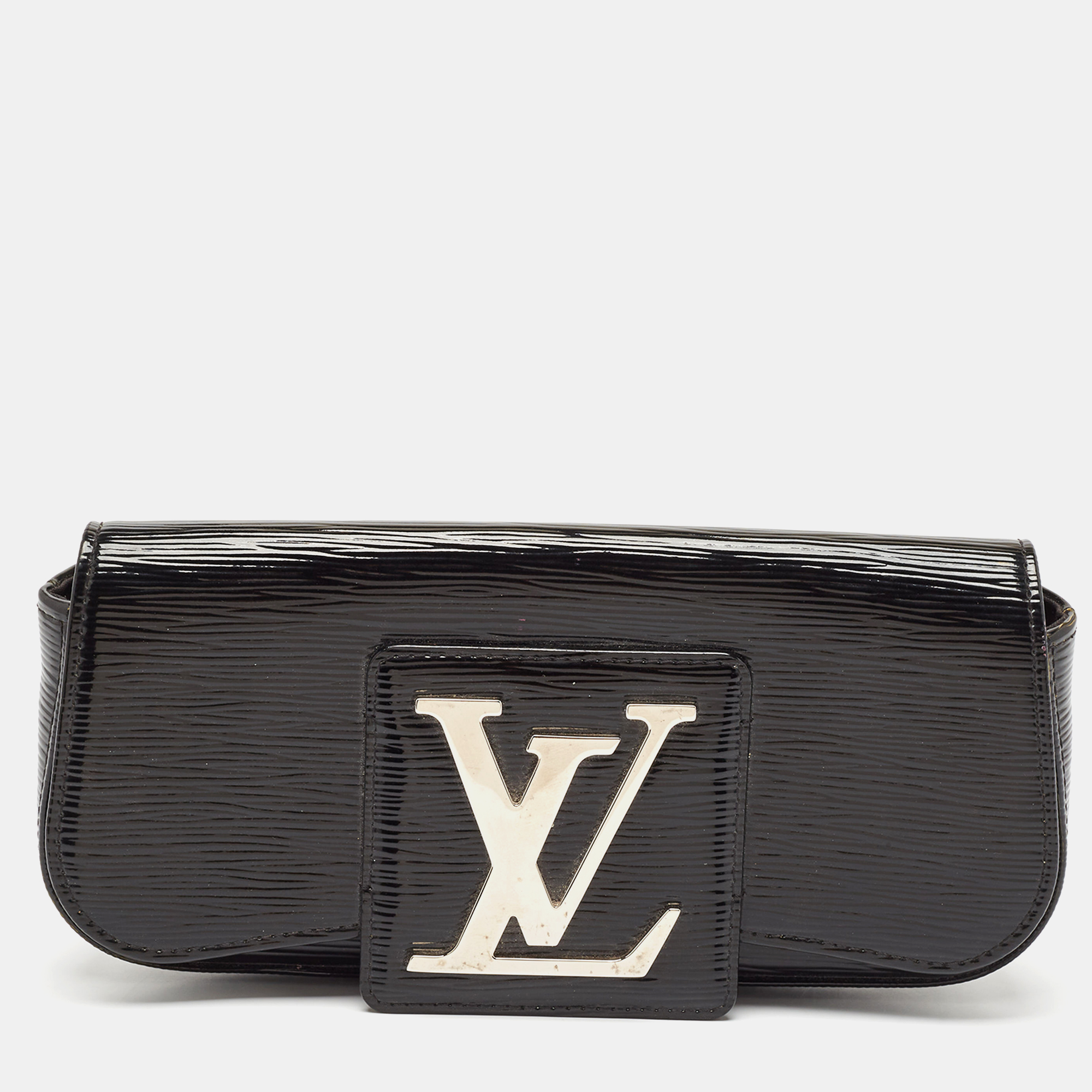 

Louis Vuitton Black Electric Epi Leather Sobe Clutch