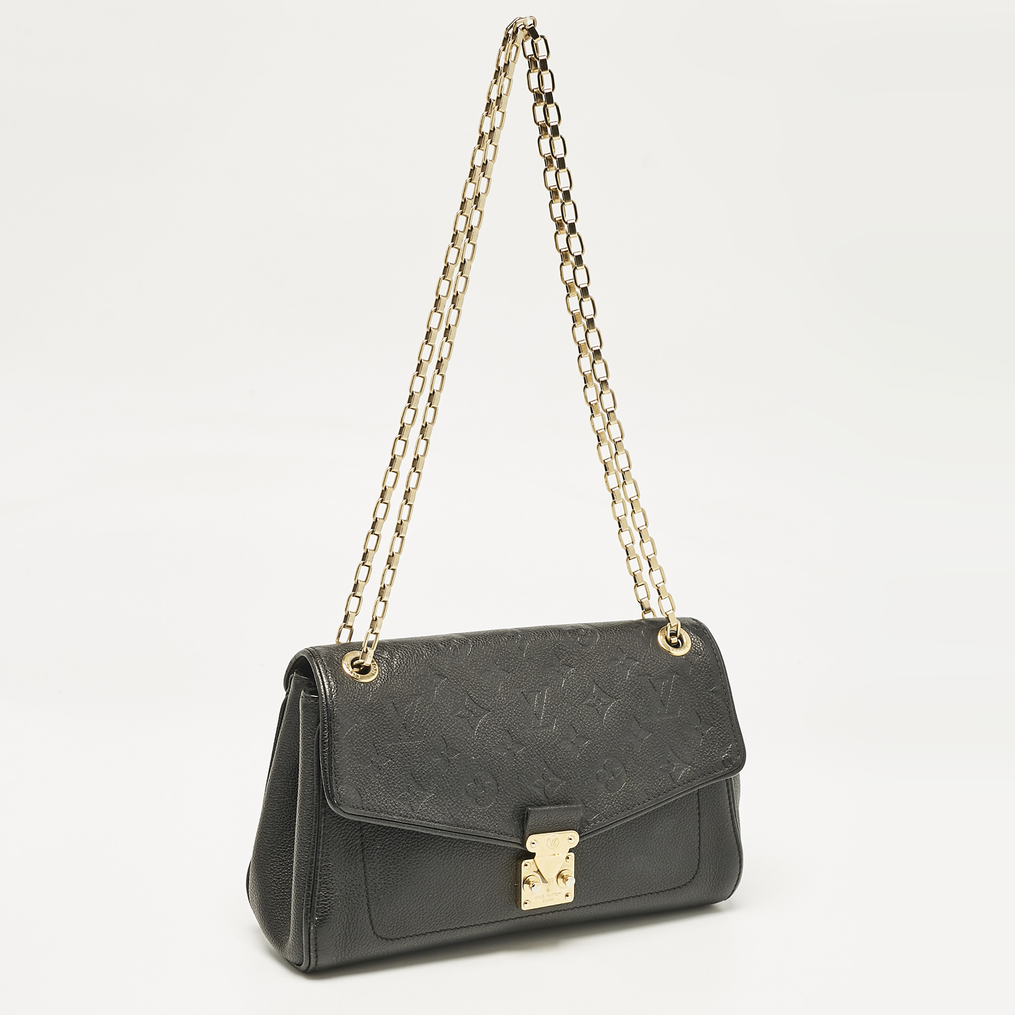 Louis Vuitton Black Monogram Empreinte Leather St Germain PM Bag 