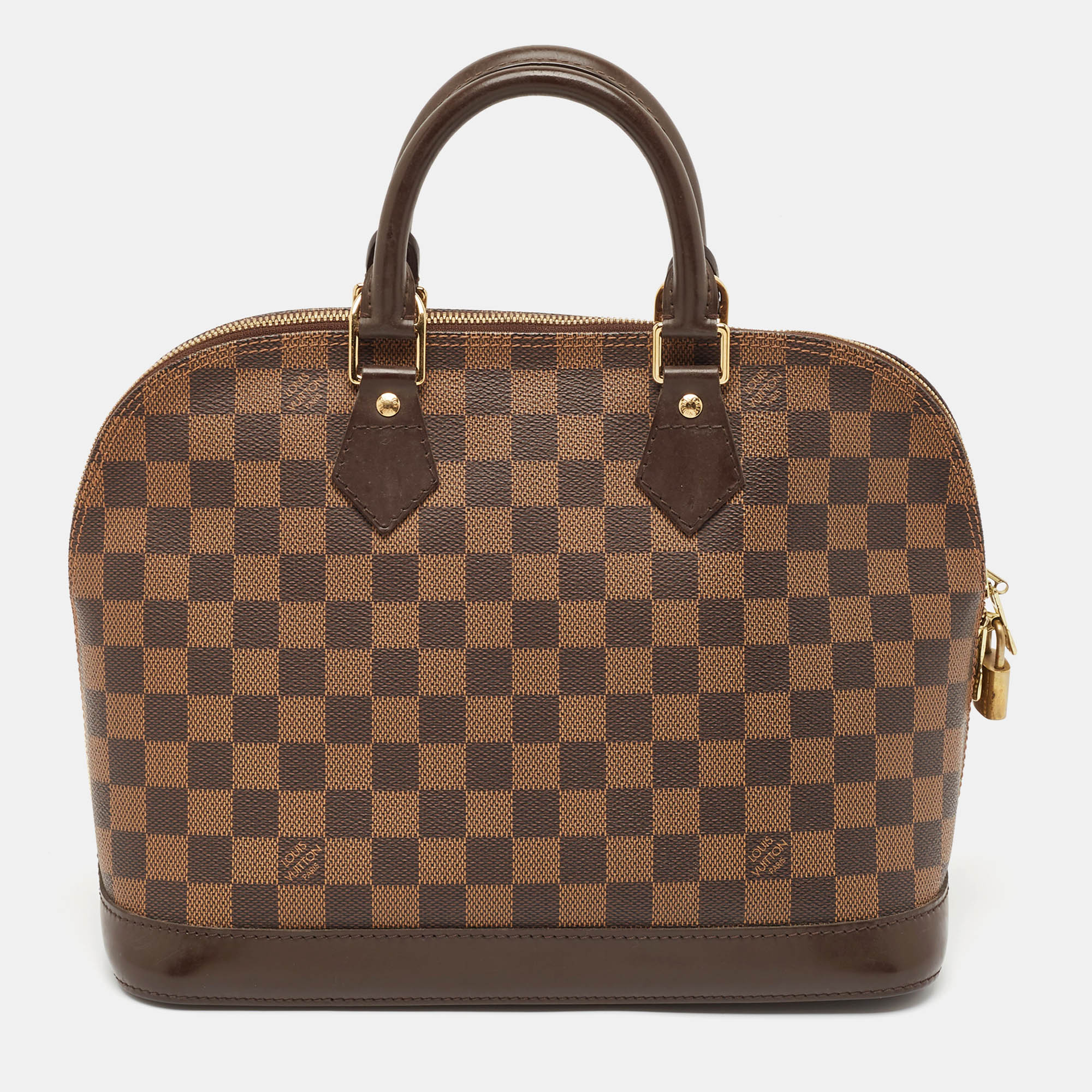 

Louis Vuitton Damier Ebene Canvas Alma PM Bag, Brown