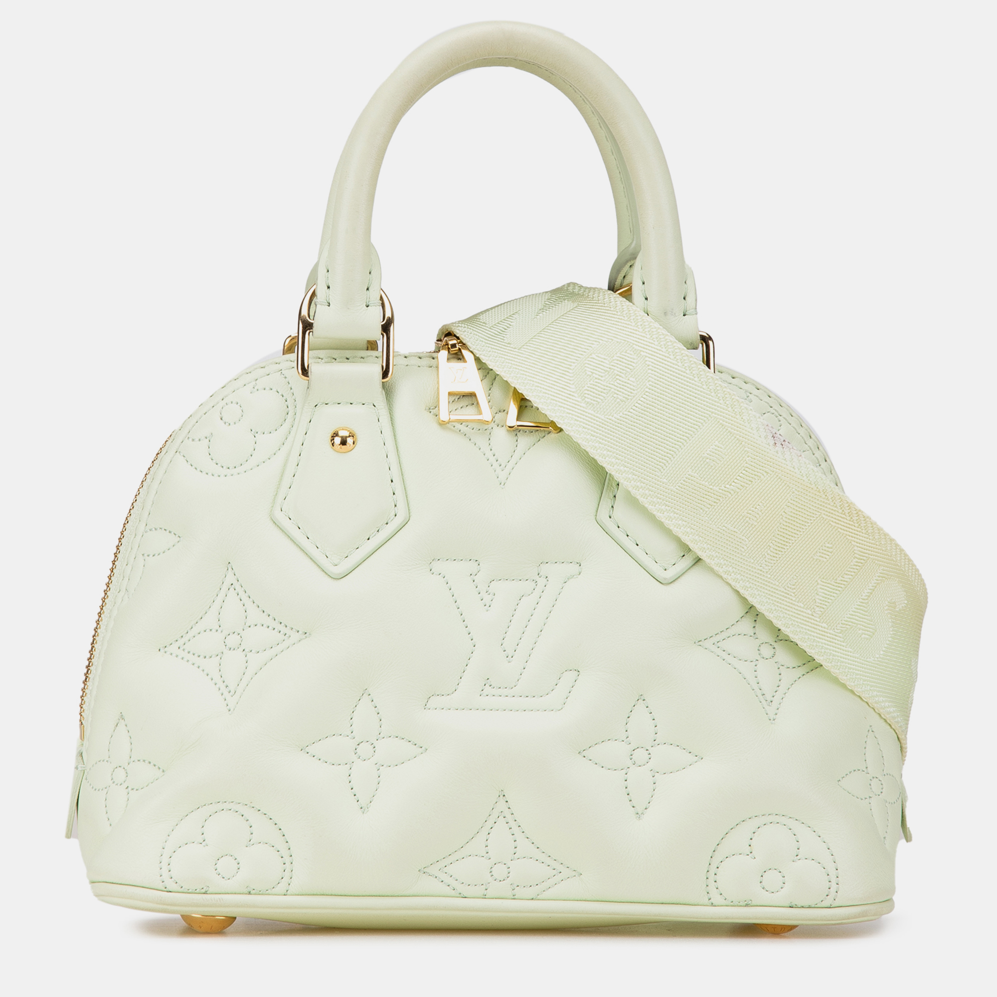 

Louis Vuitton White Monogram Calfskin Bubblegram Alma BB