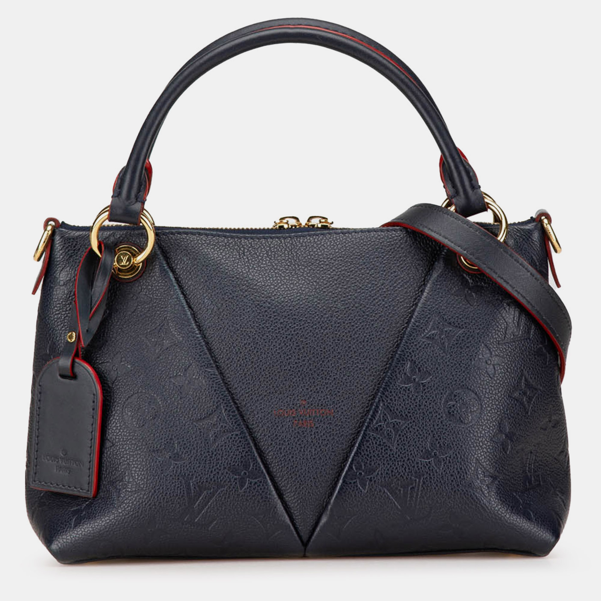 

Louis Vuitton Dark Blue Monogram Empreinte V BB Tote