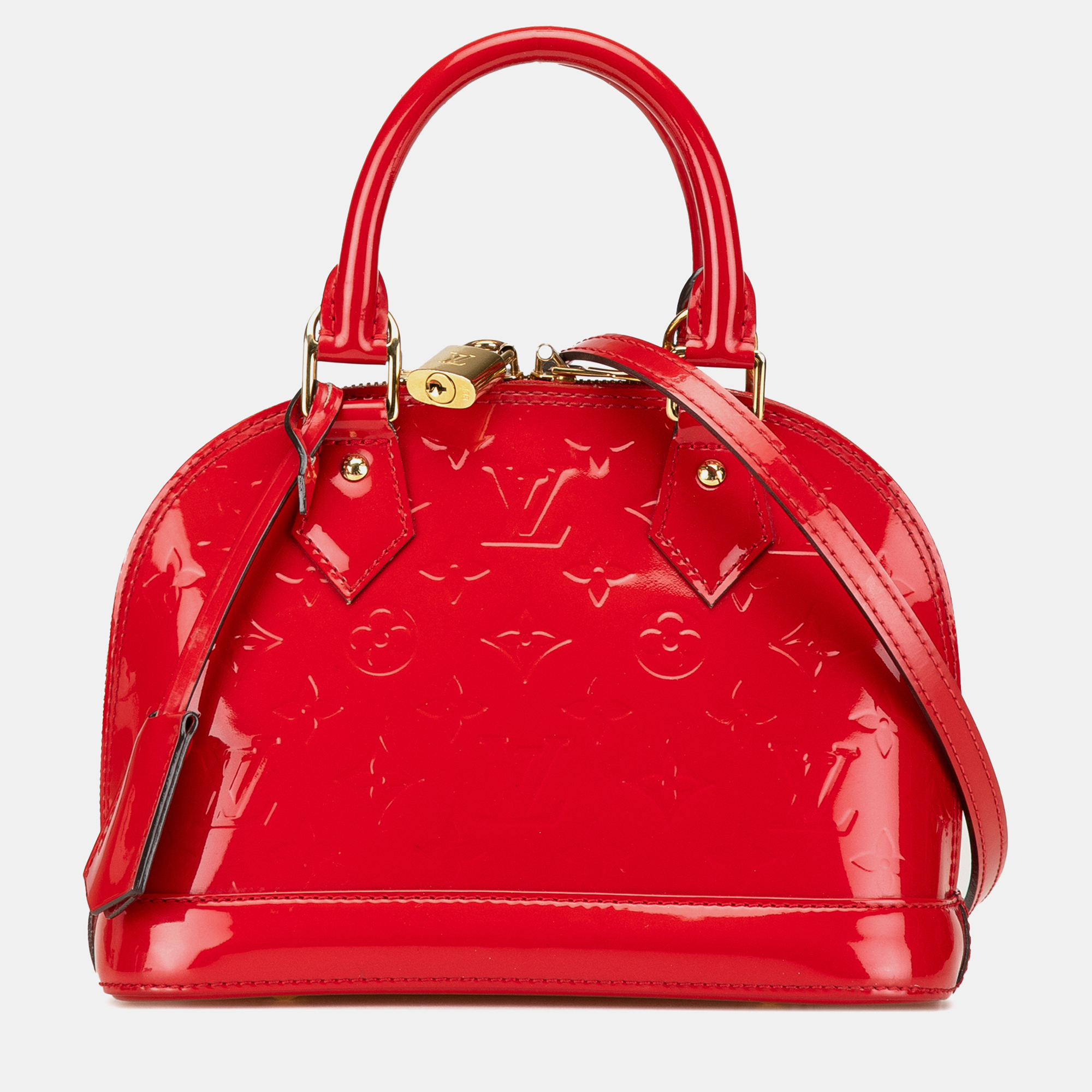 

Louis Vuitton Red Monogram Vernis Alma BB